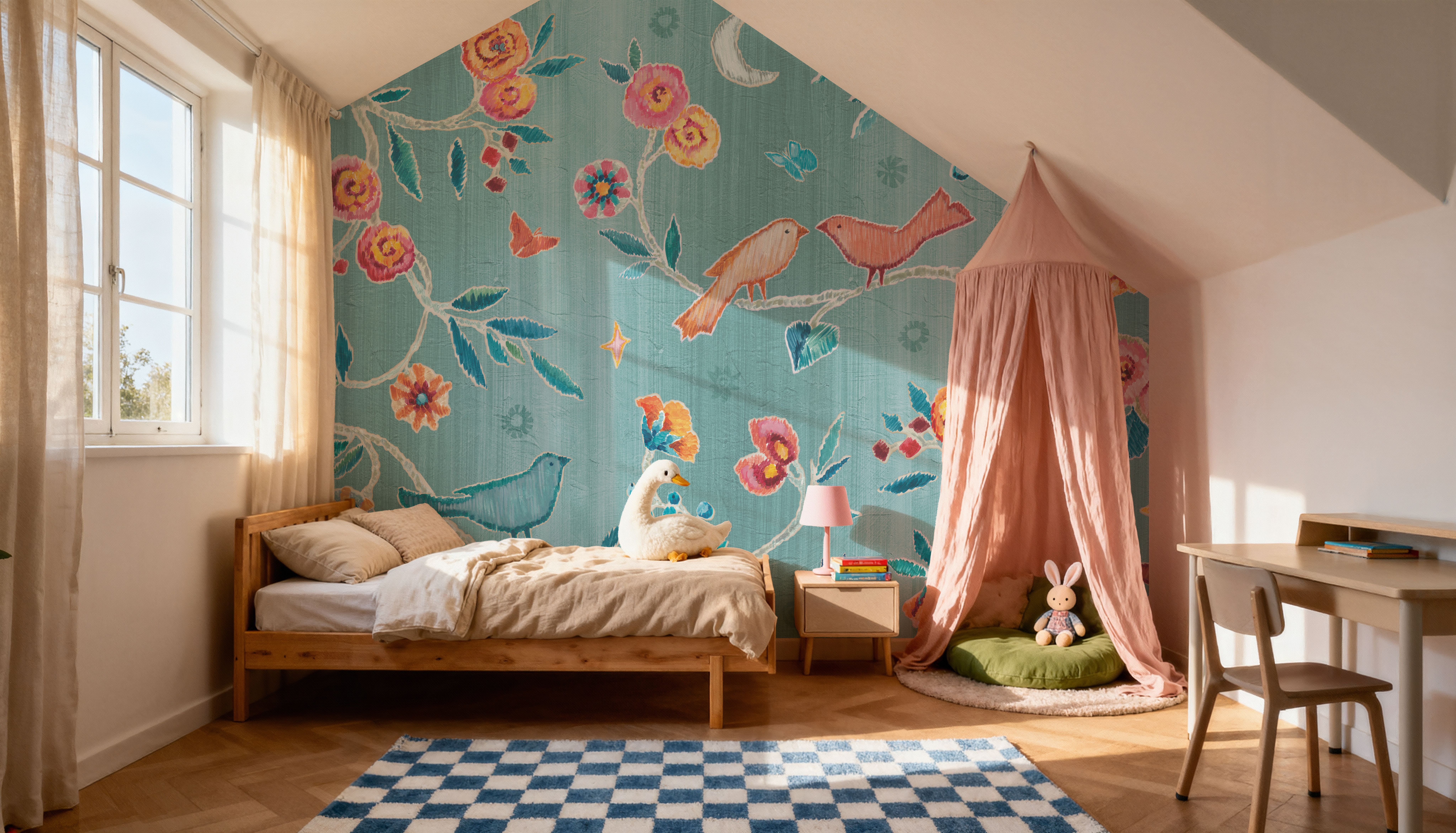 My Bohemian Life Love Blue, Behang