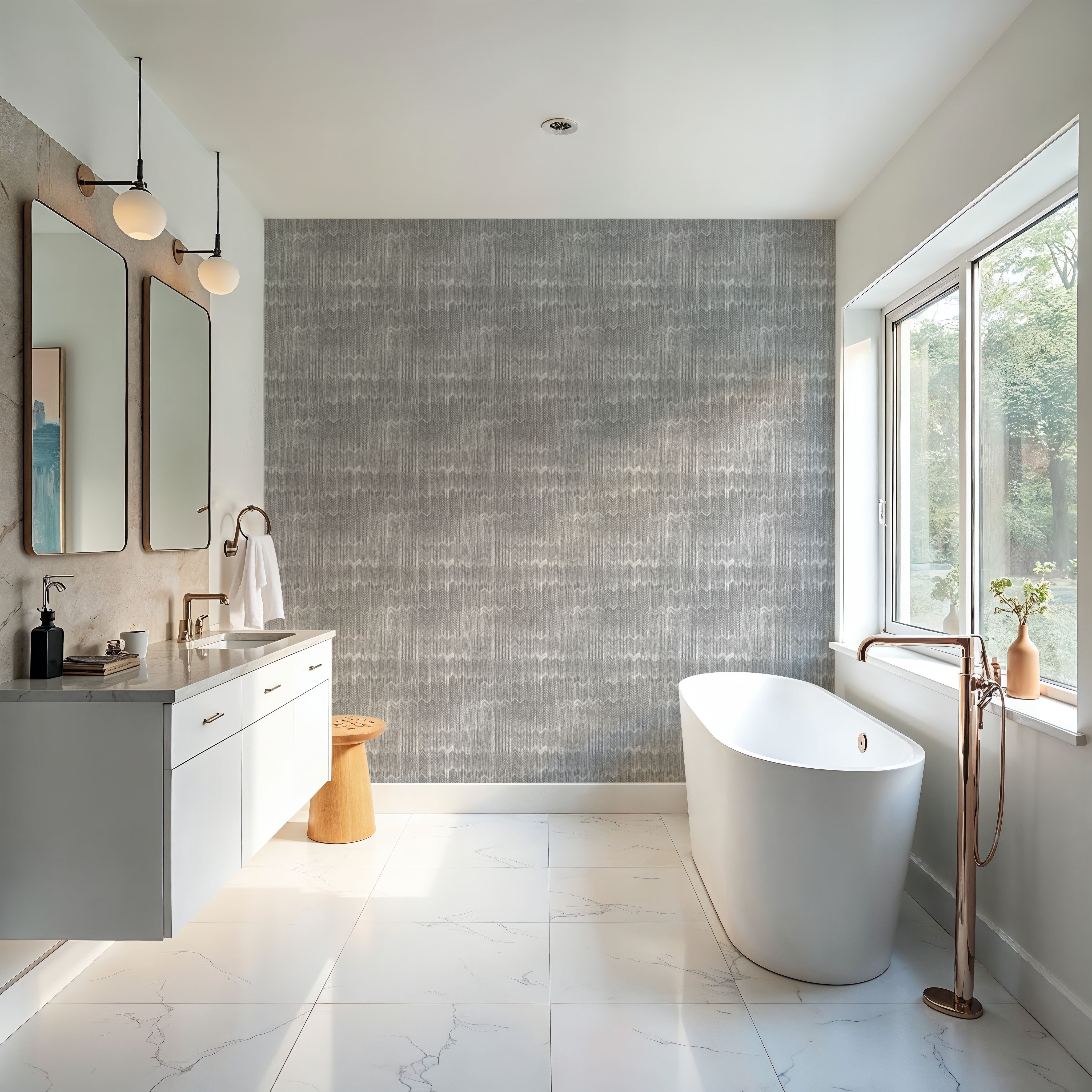 Staggered Zig-Zag, Gray