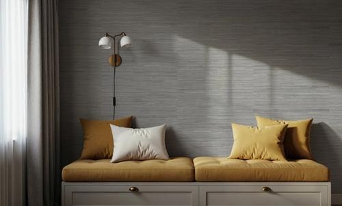 Faux Grasscloth with Visible Seams, Cloud
