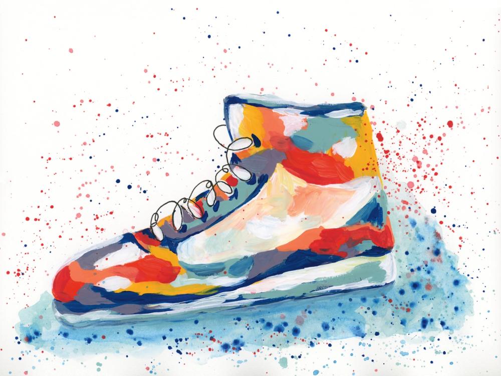Abstract Basketball Shoe