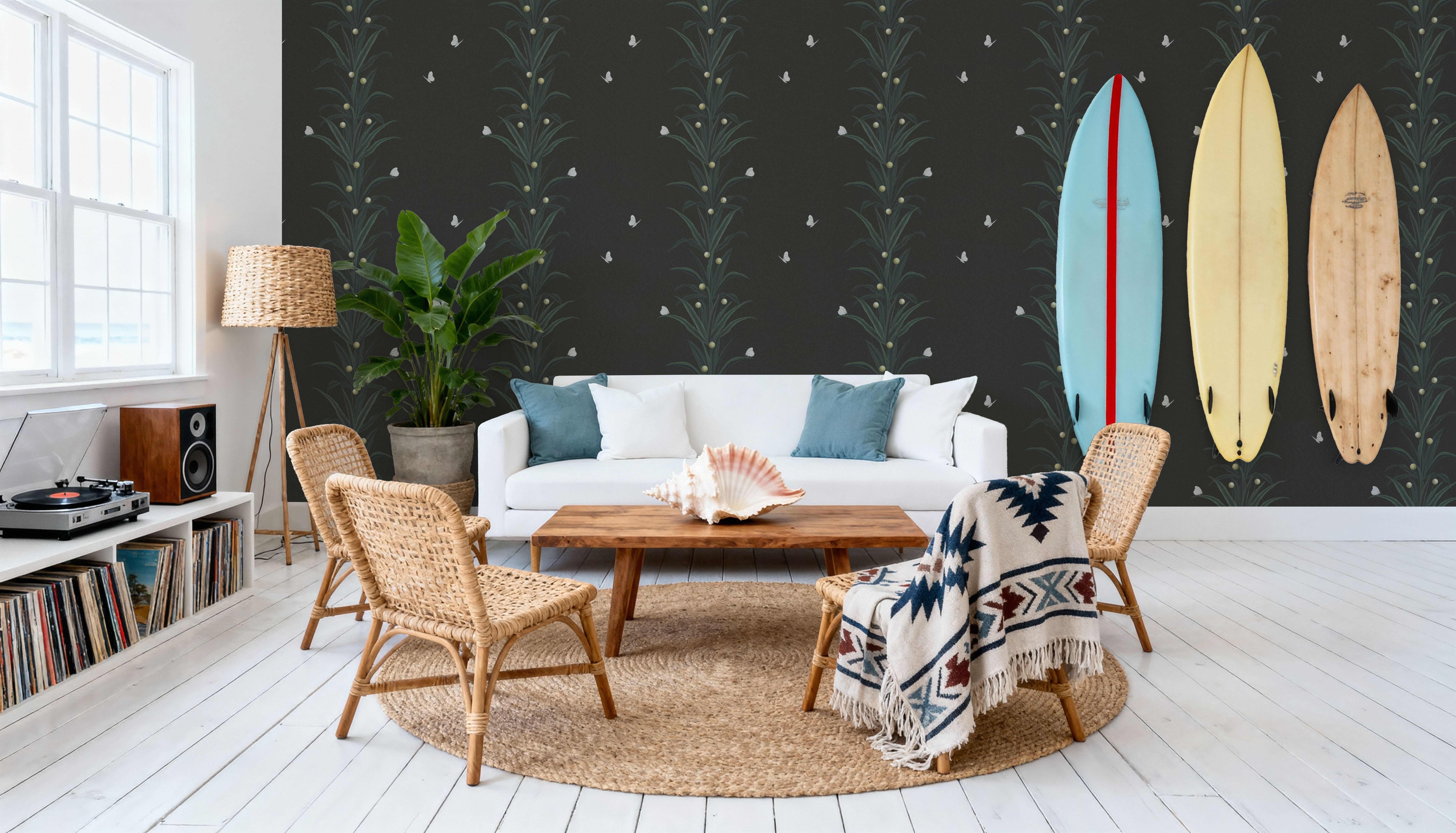 Foliage & Butterflies - Slate