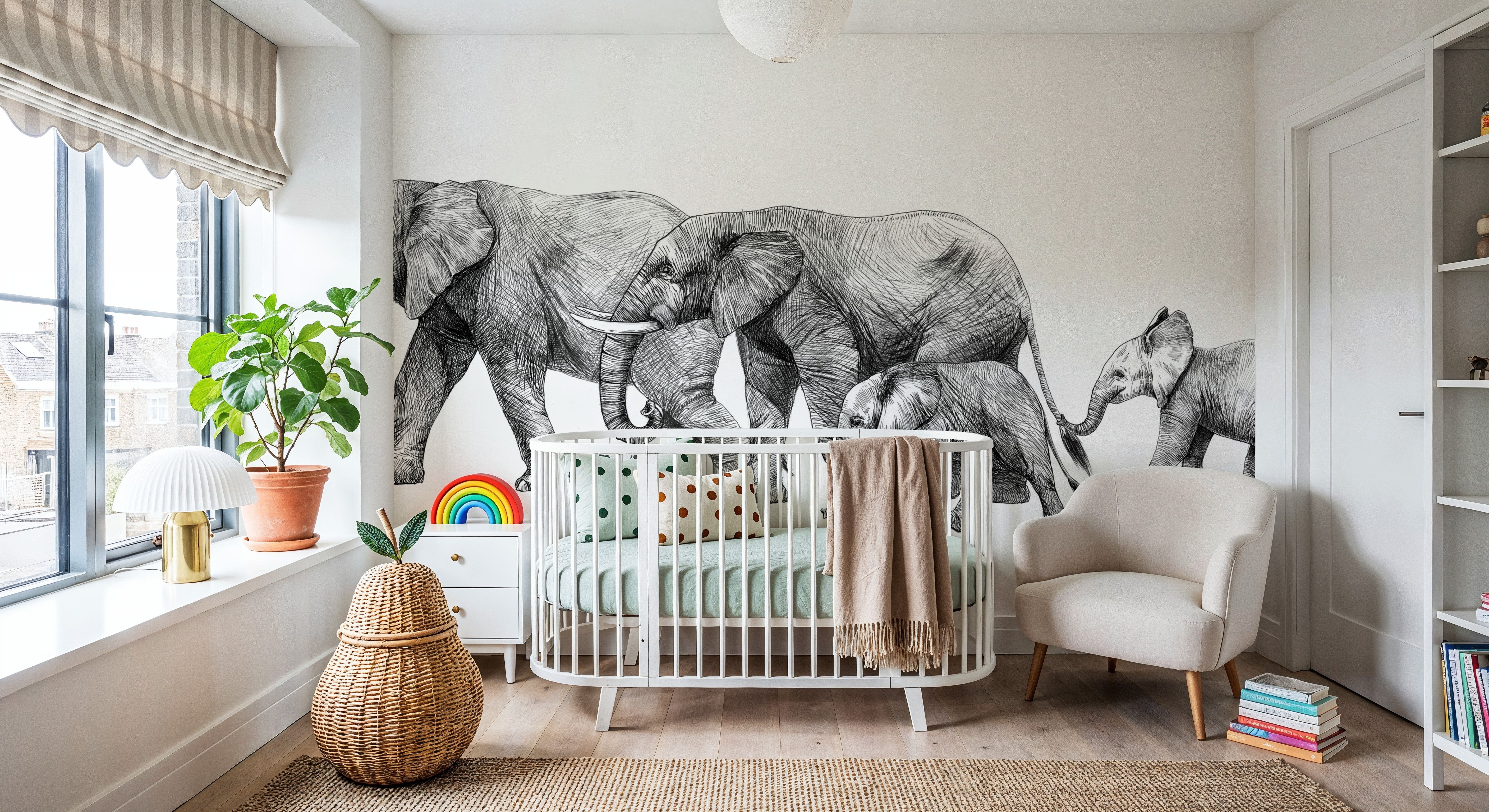 Safari Elephants Illustration
