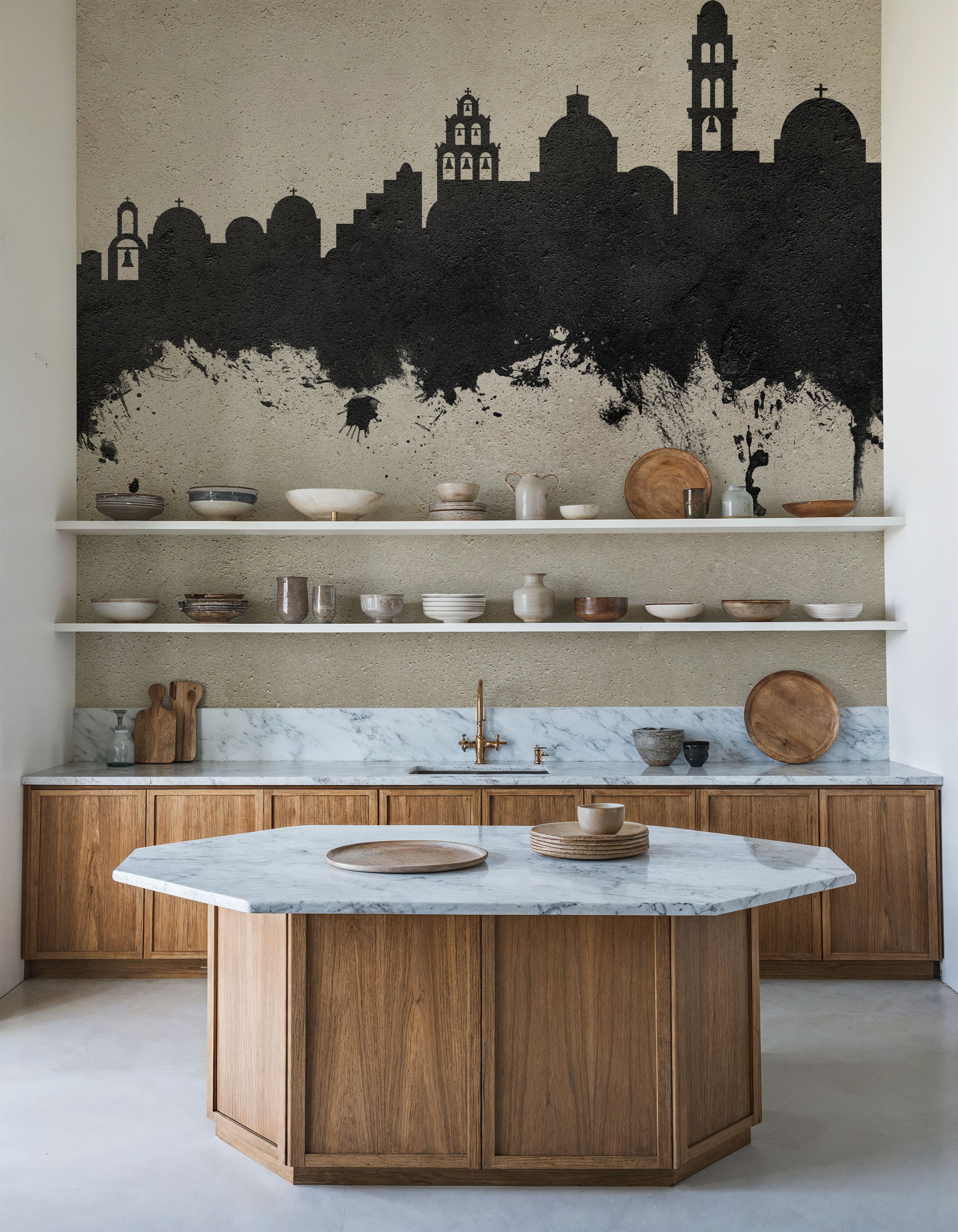 Santorini Skyline Concrete