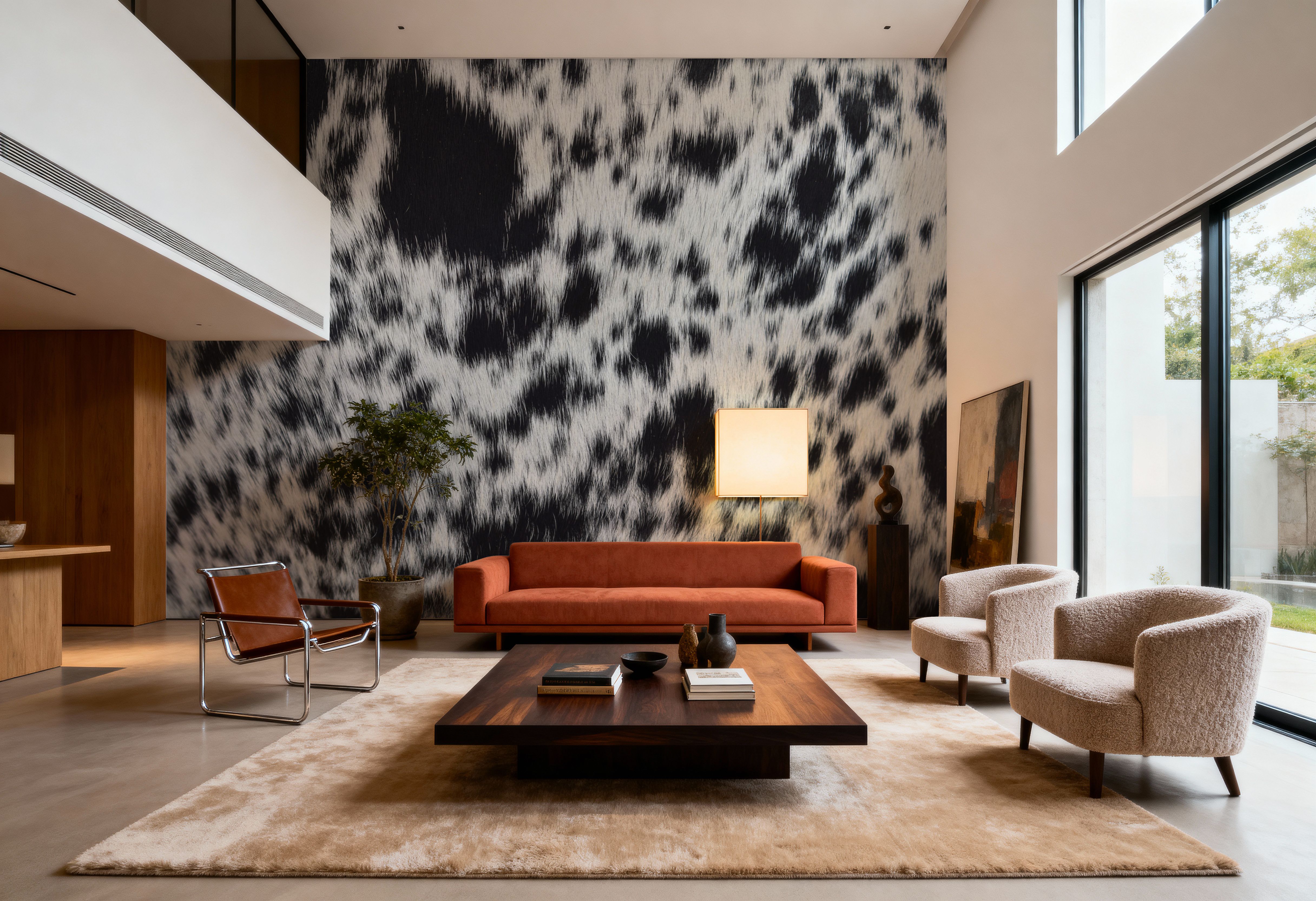 Black Spotted Cow Hide