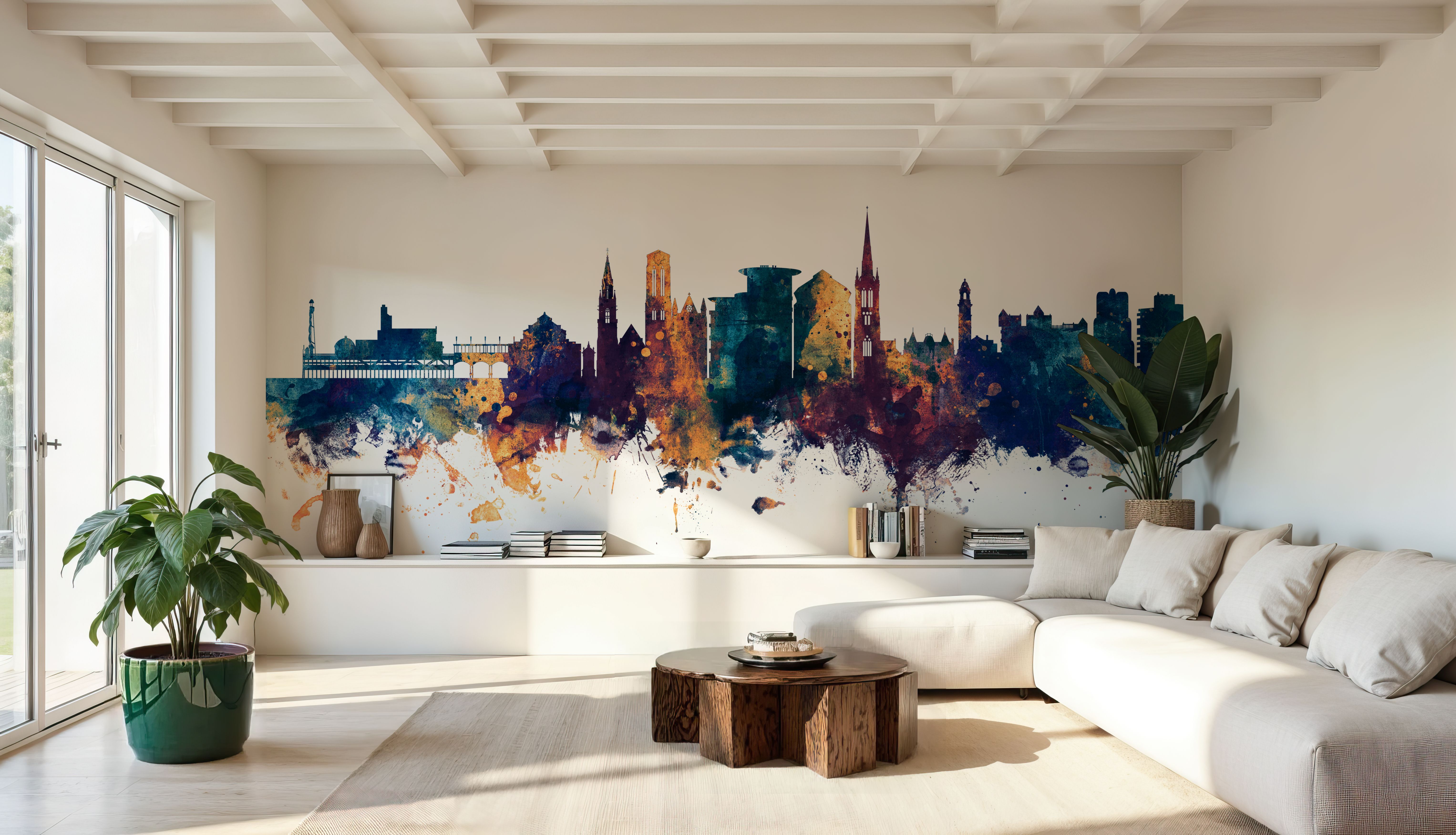 Bournemouth England Skyline Blue & Bronze