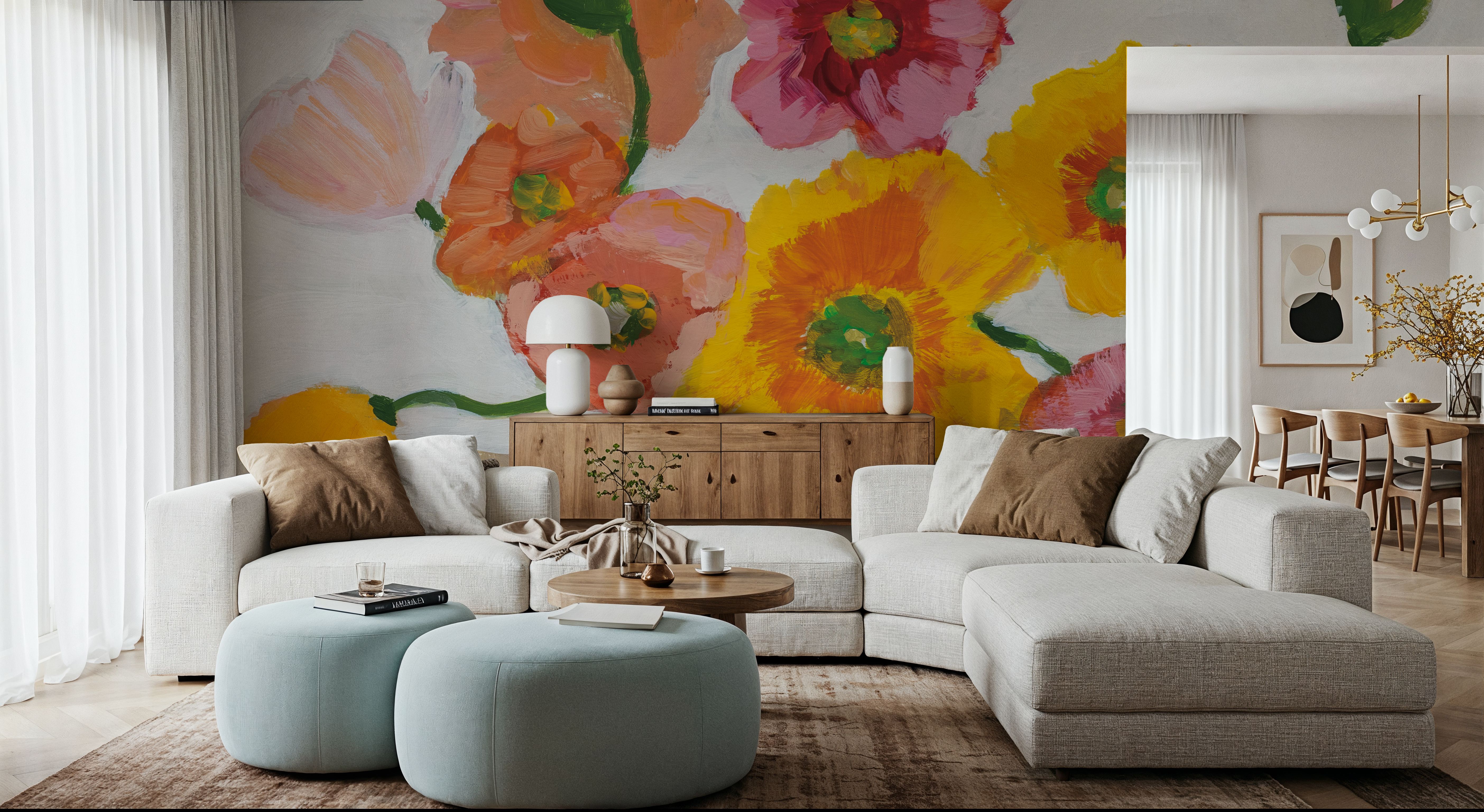 Sorbet Flowers, Papel pintado