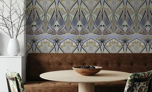Floral Art Deco Aura, Periwinkle