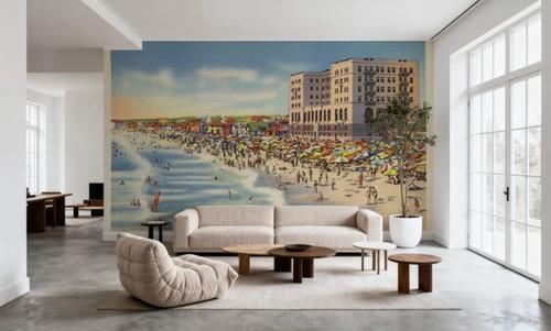 Greetings from Hermosa Biltmore Hotel - Screenprint Postcard