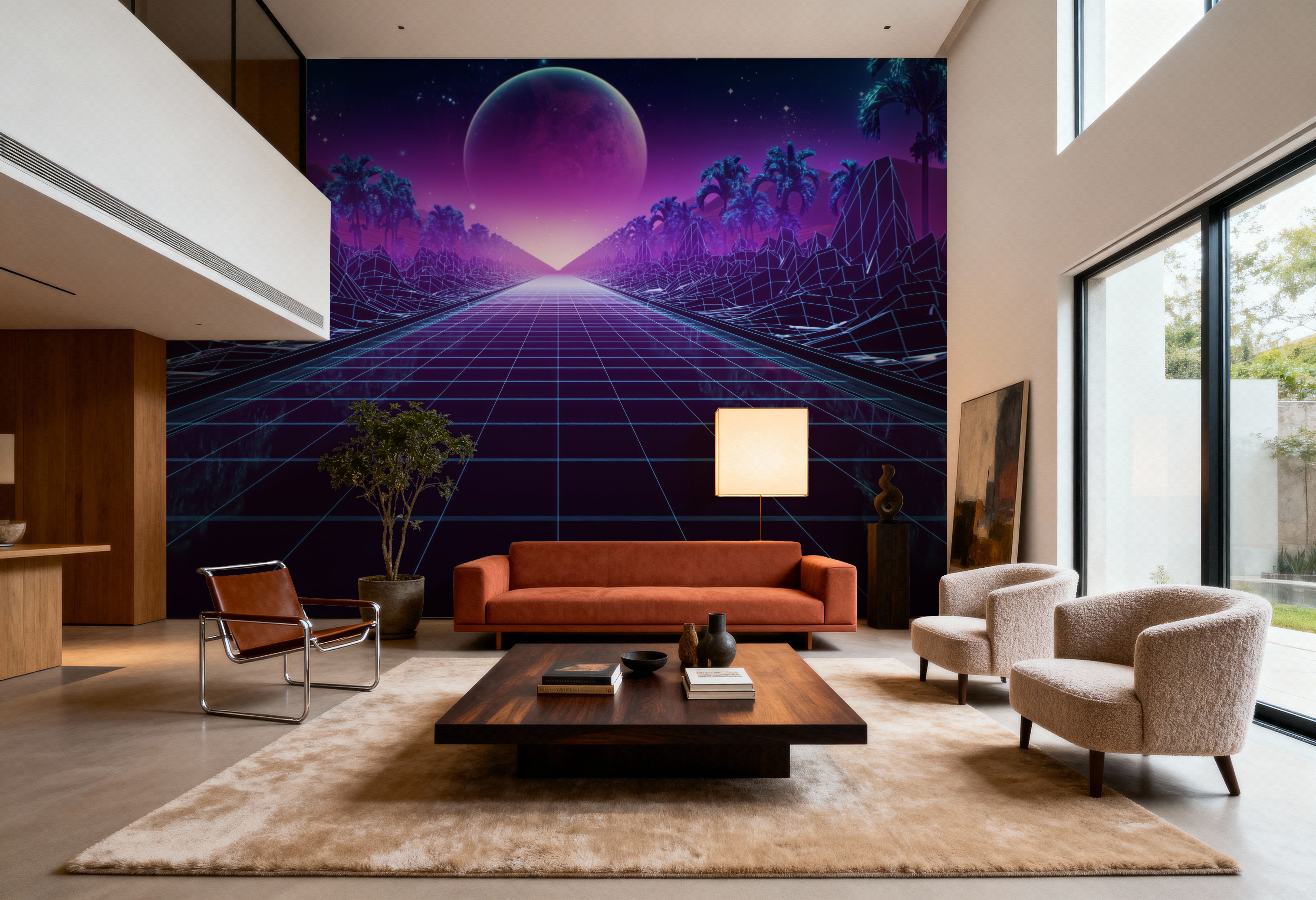 Neon Retro Wave, Tapeten