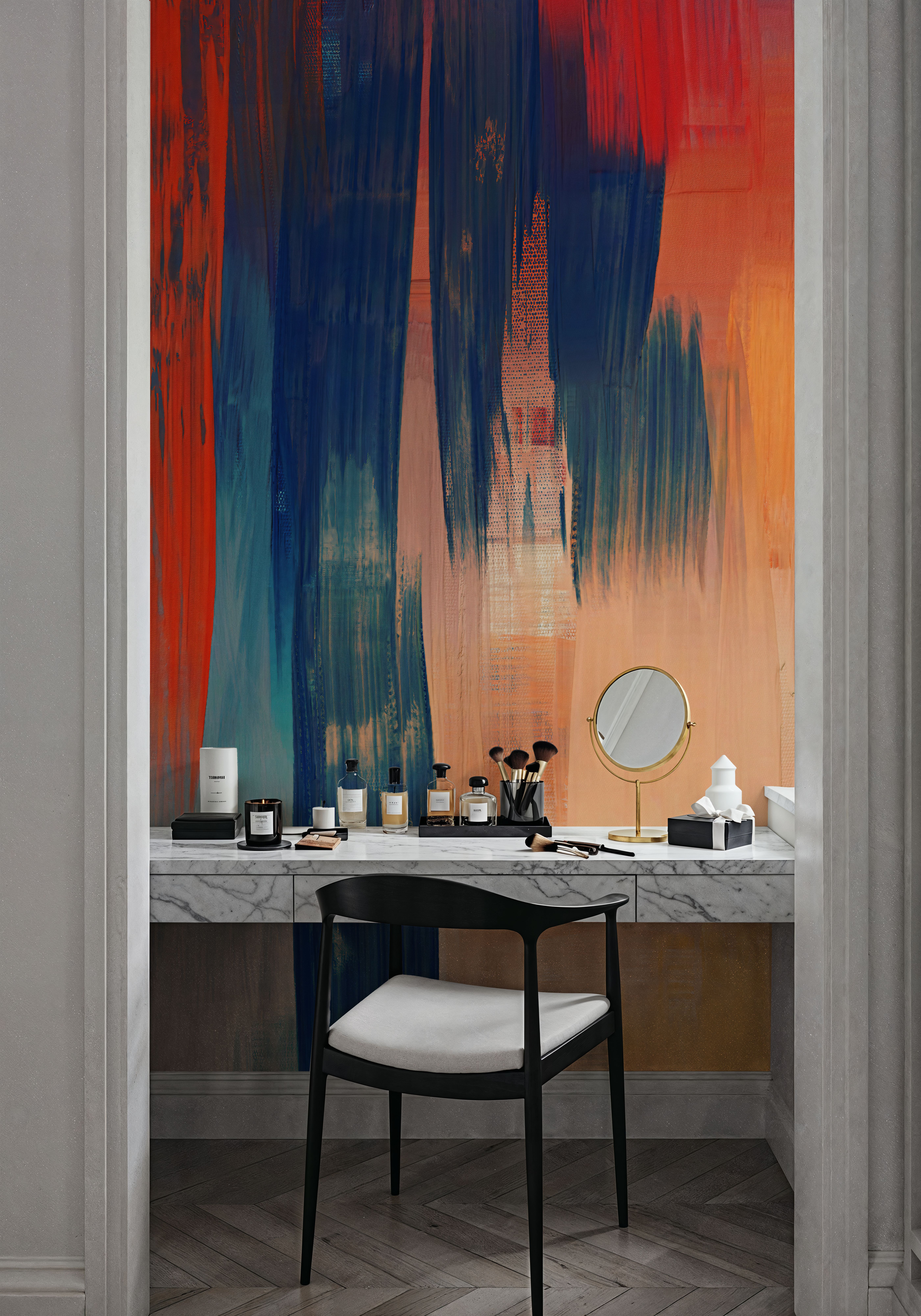 Abstract Study In Red