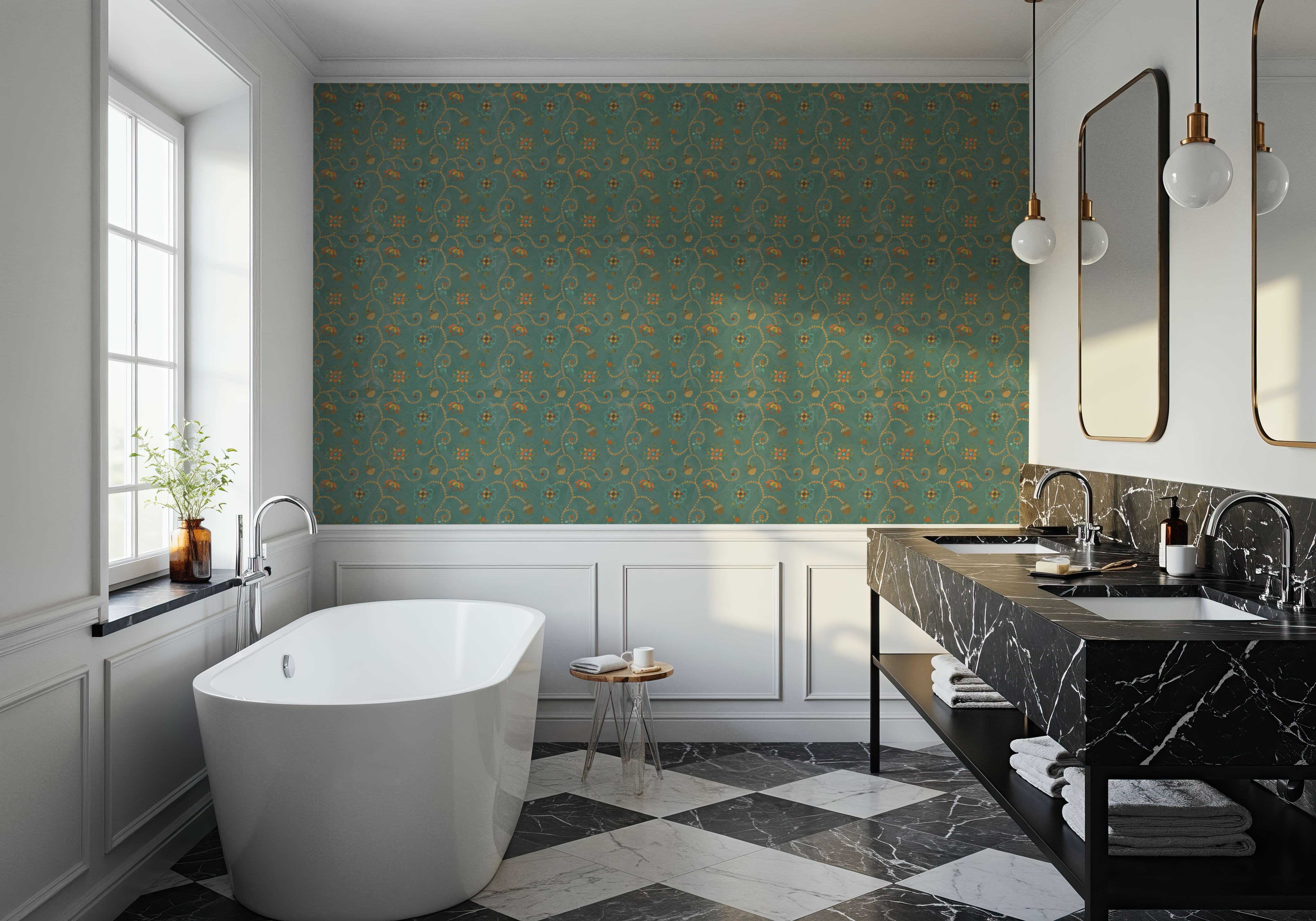 Autumn Acorns Turqouise