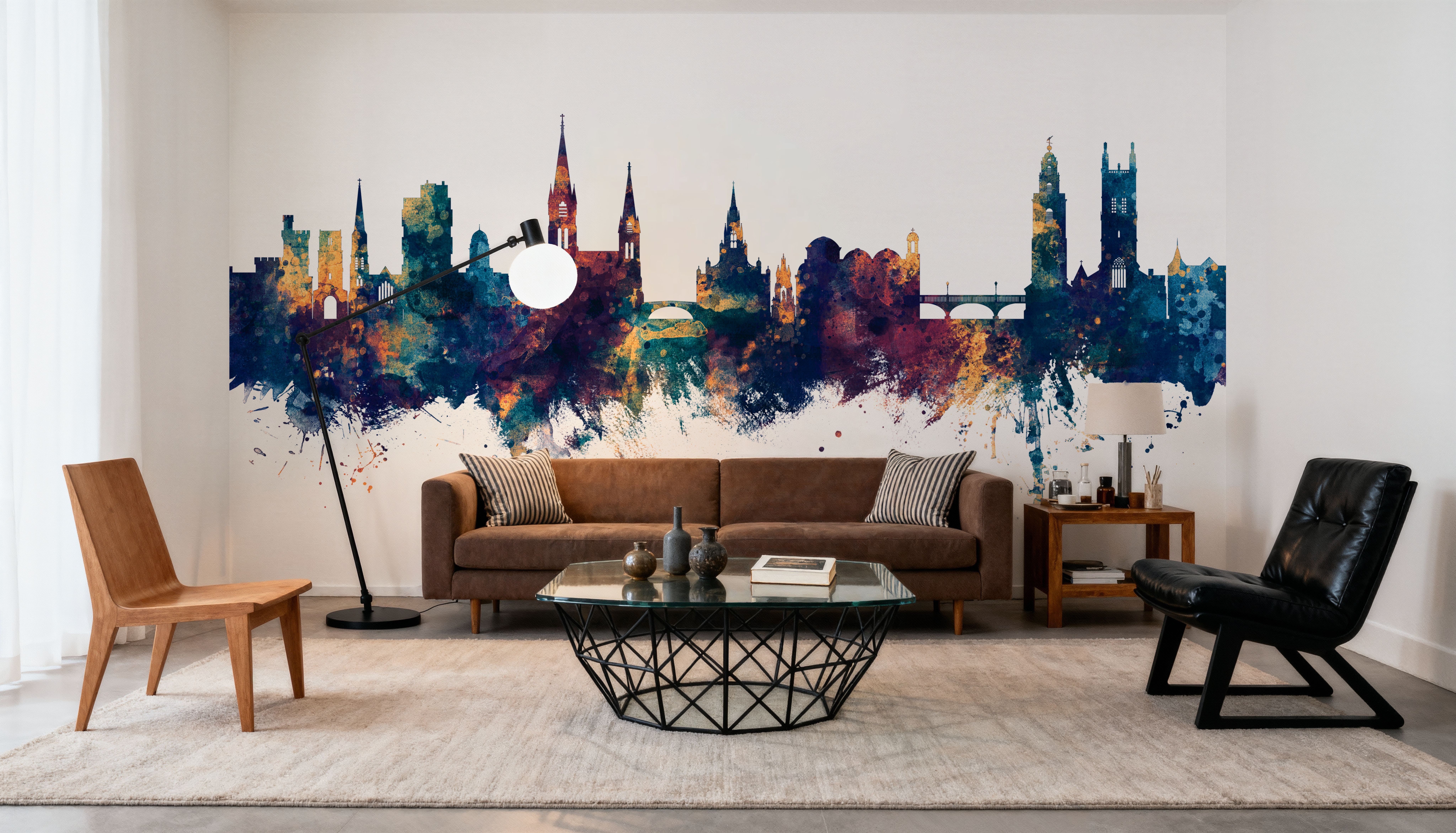 Cork Ireland Skyline Blue & Bronze