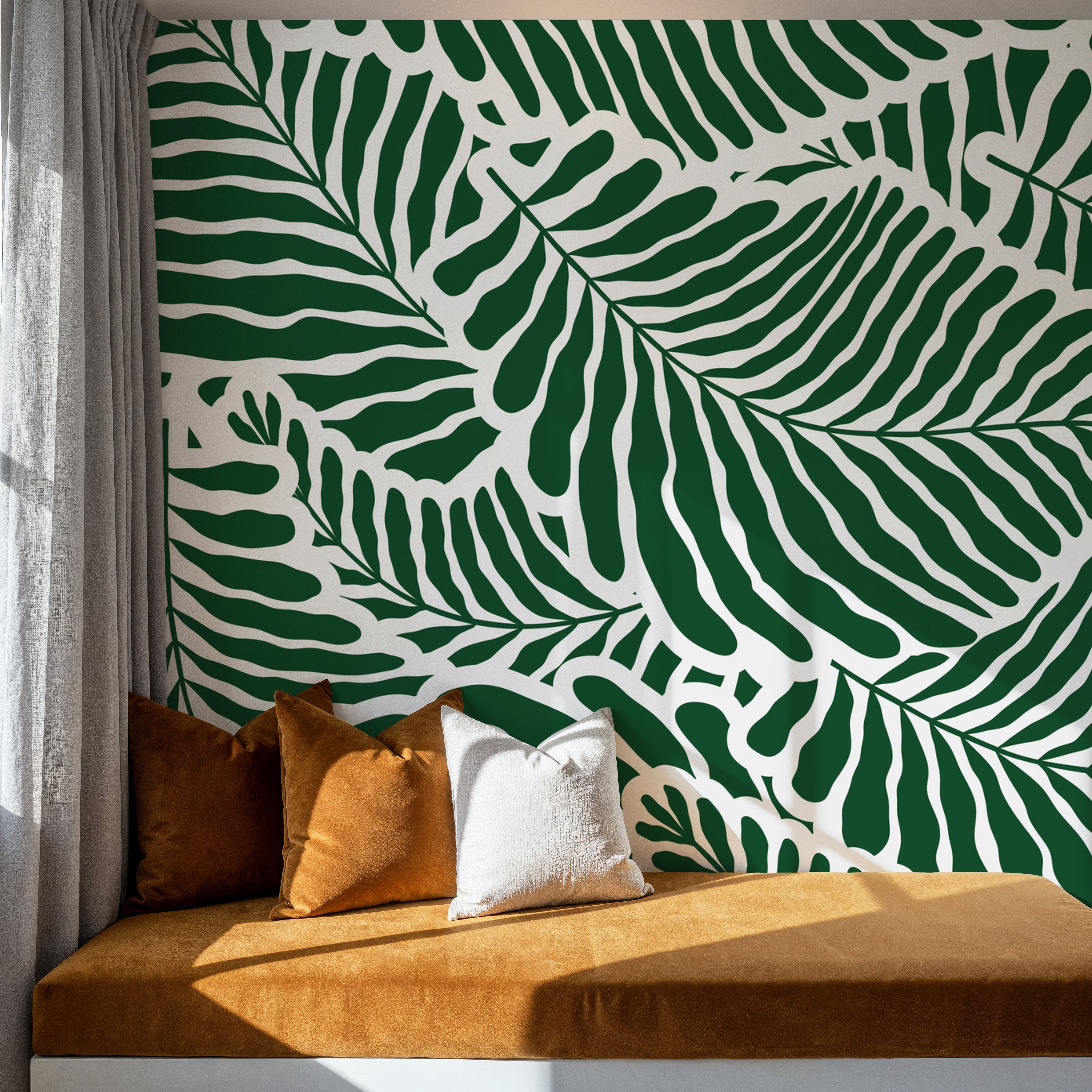 Fern Cut-Outs Pattern, Malachite Green