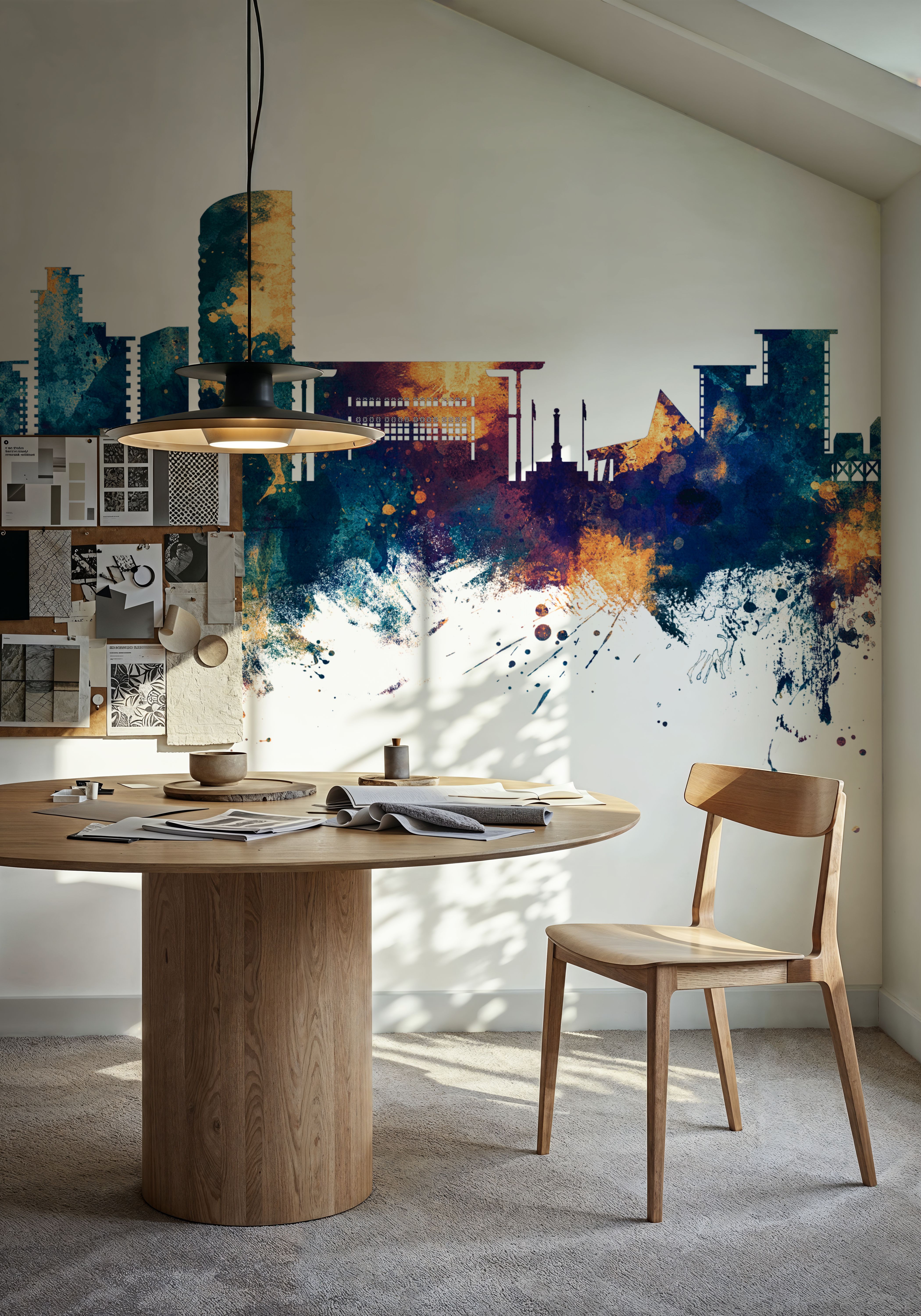 Darwin Australia Skyline Blue & Bronze