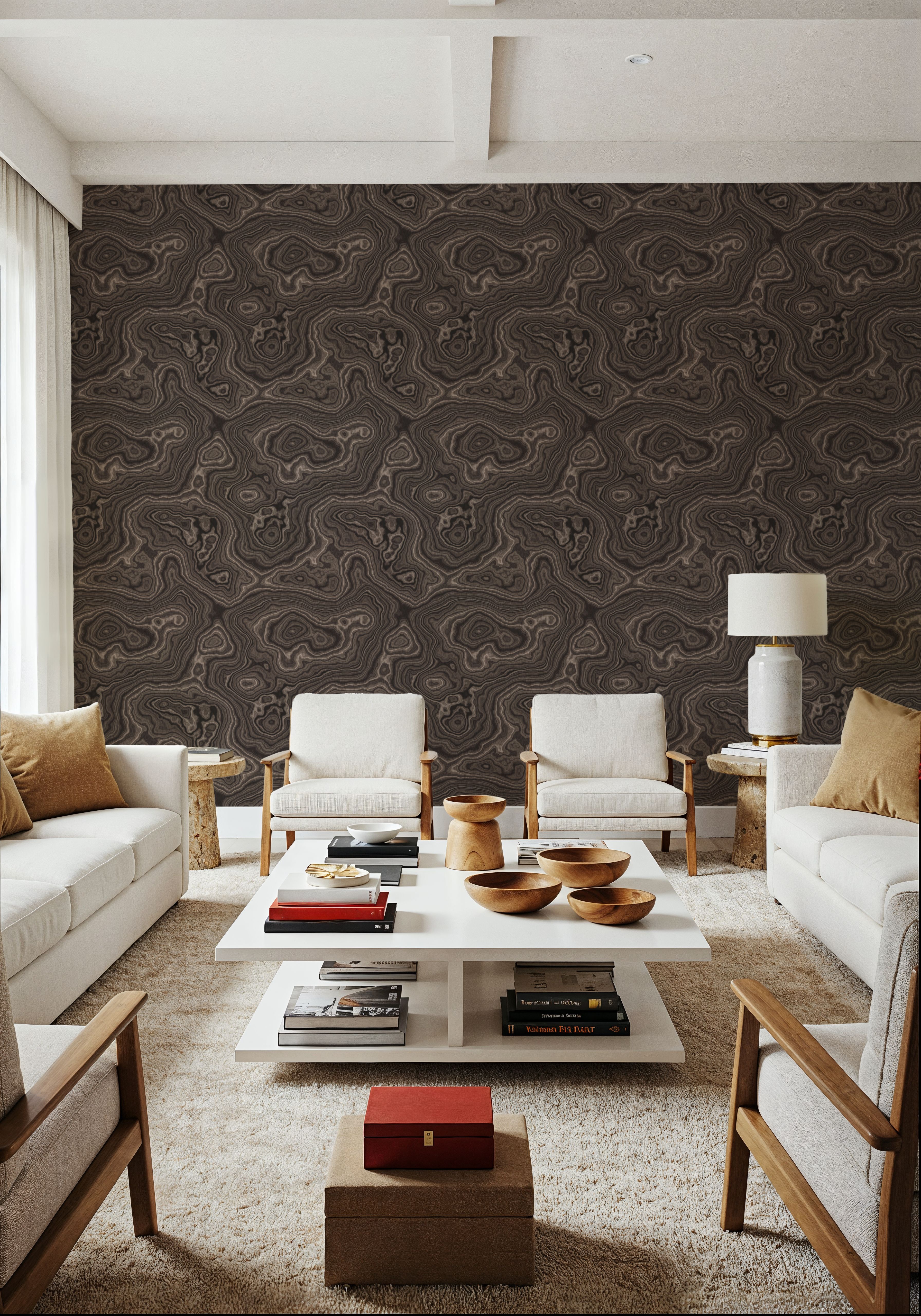 Root Wood, Slate, Wallpaper