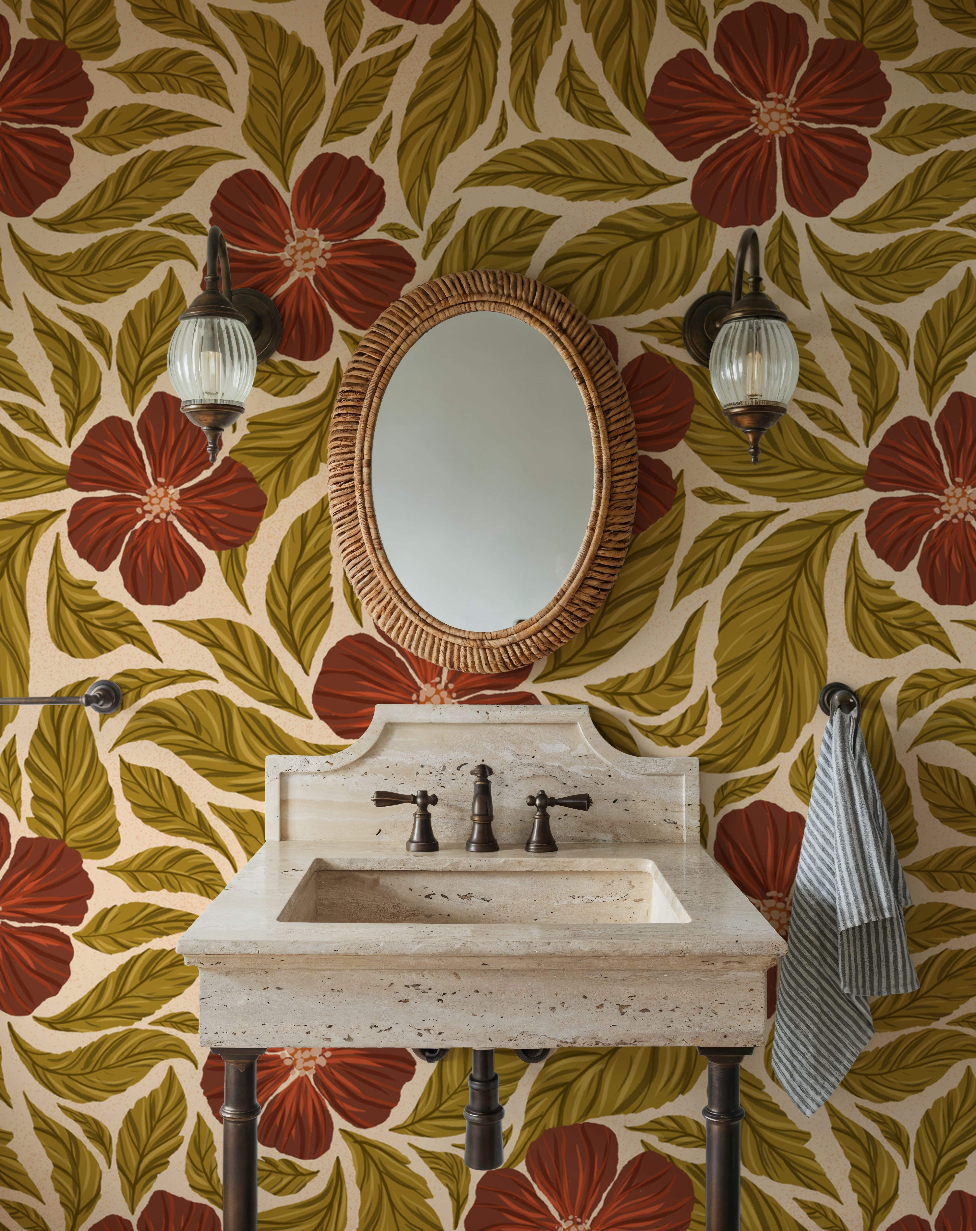 Dance of Flowers, Vintage, Wallpaper