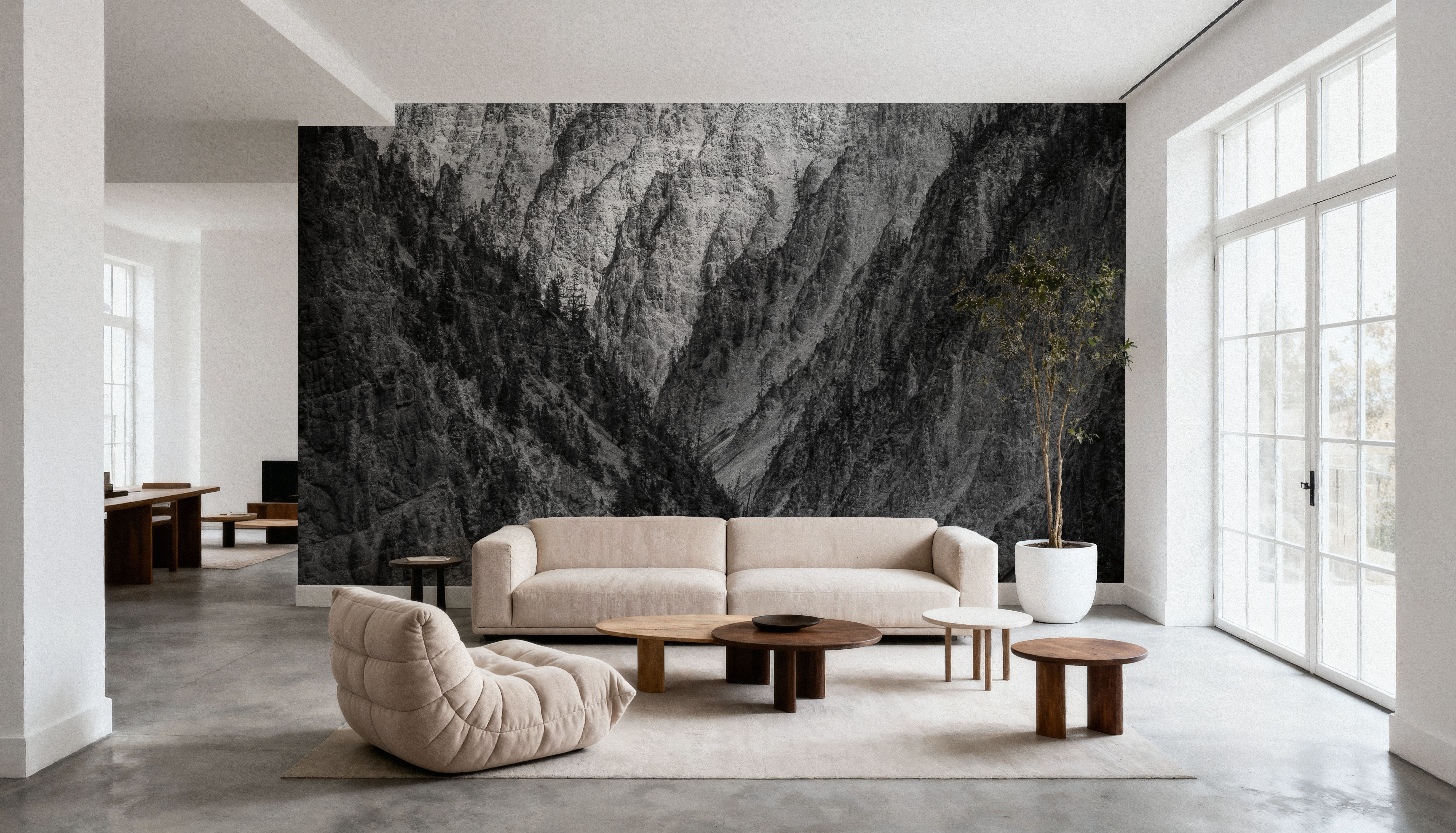 Yellowstone Summers BW, Wallpaper