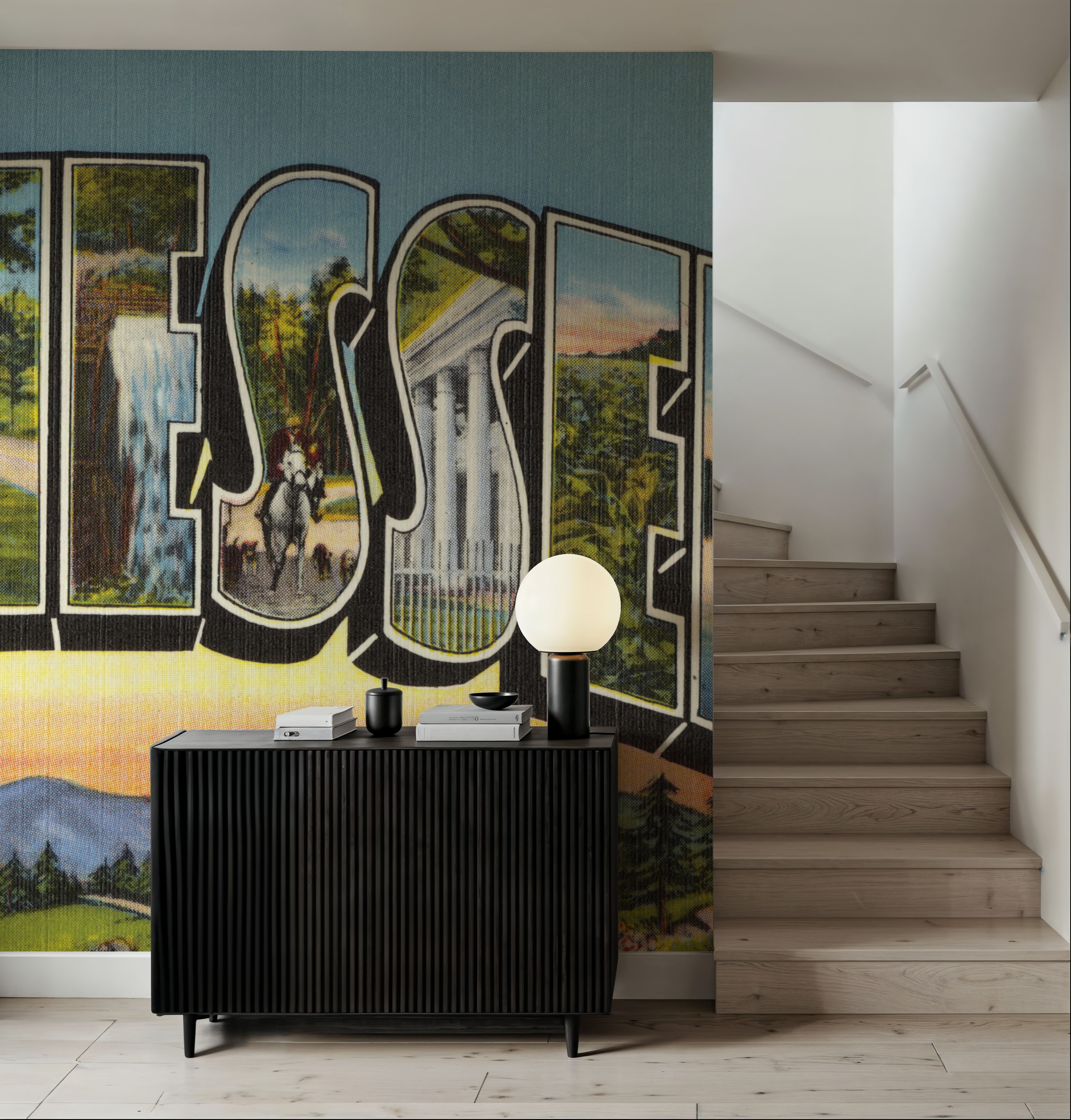 Greetings from Tennessee Landscape - Screenprint Postcard