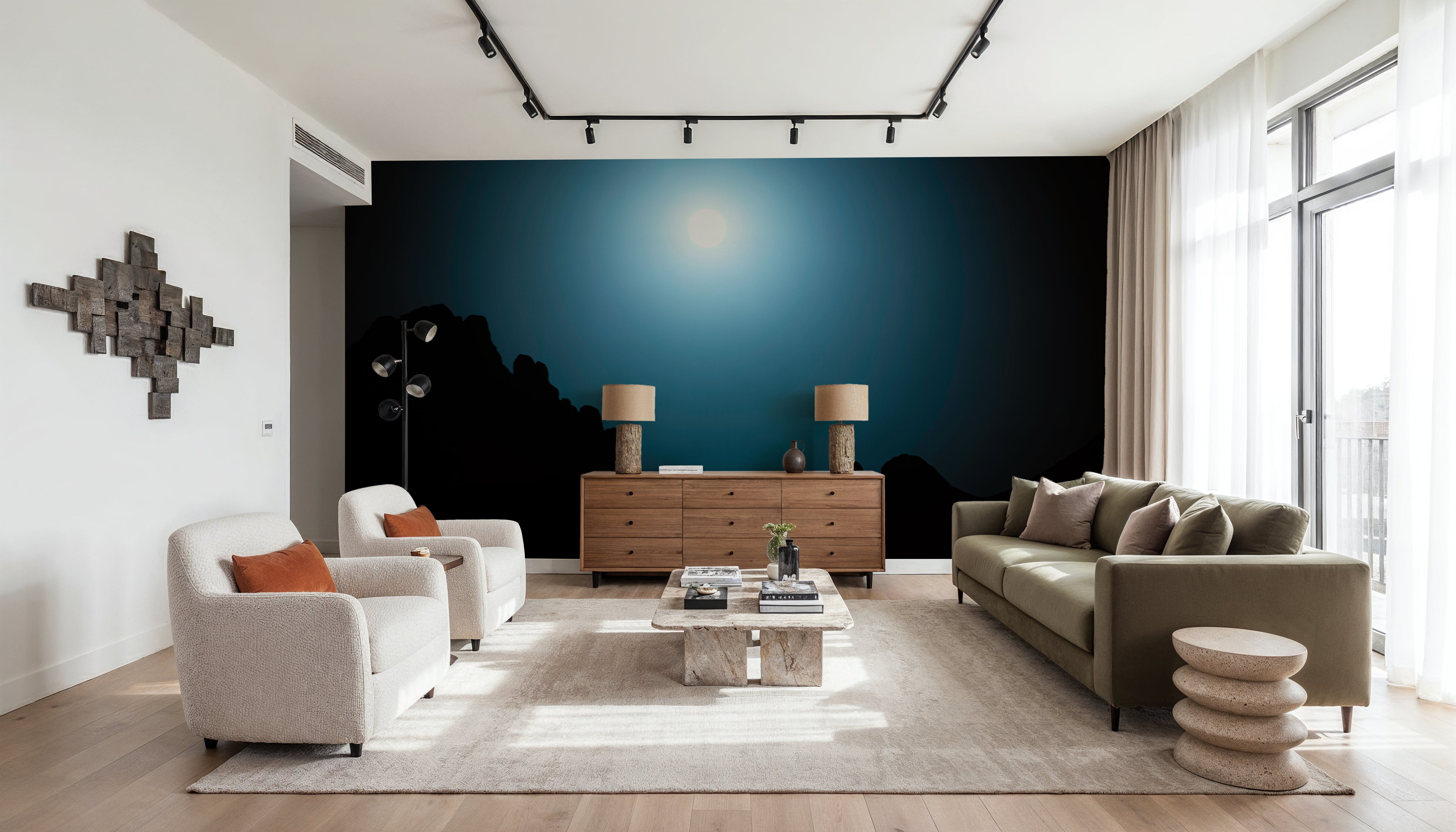 Desert Blue Moon, Carte da parati