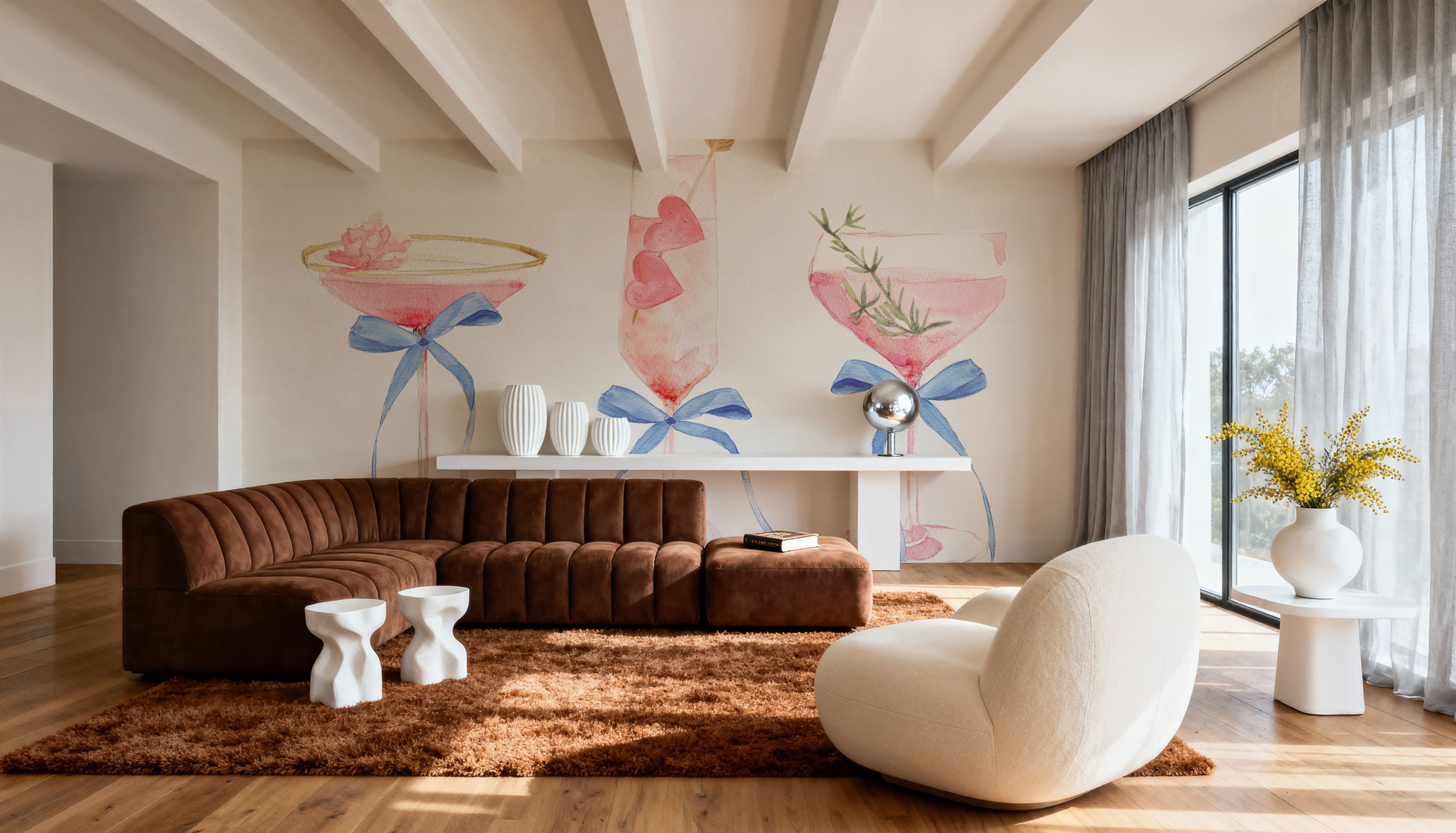 Flirty Champagne III, Papel pintado