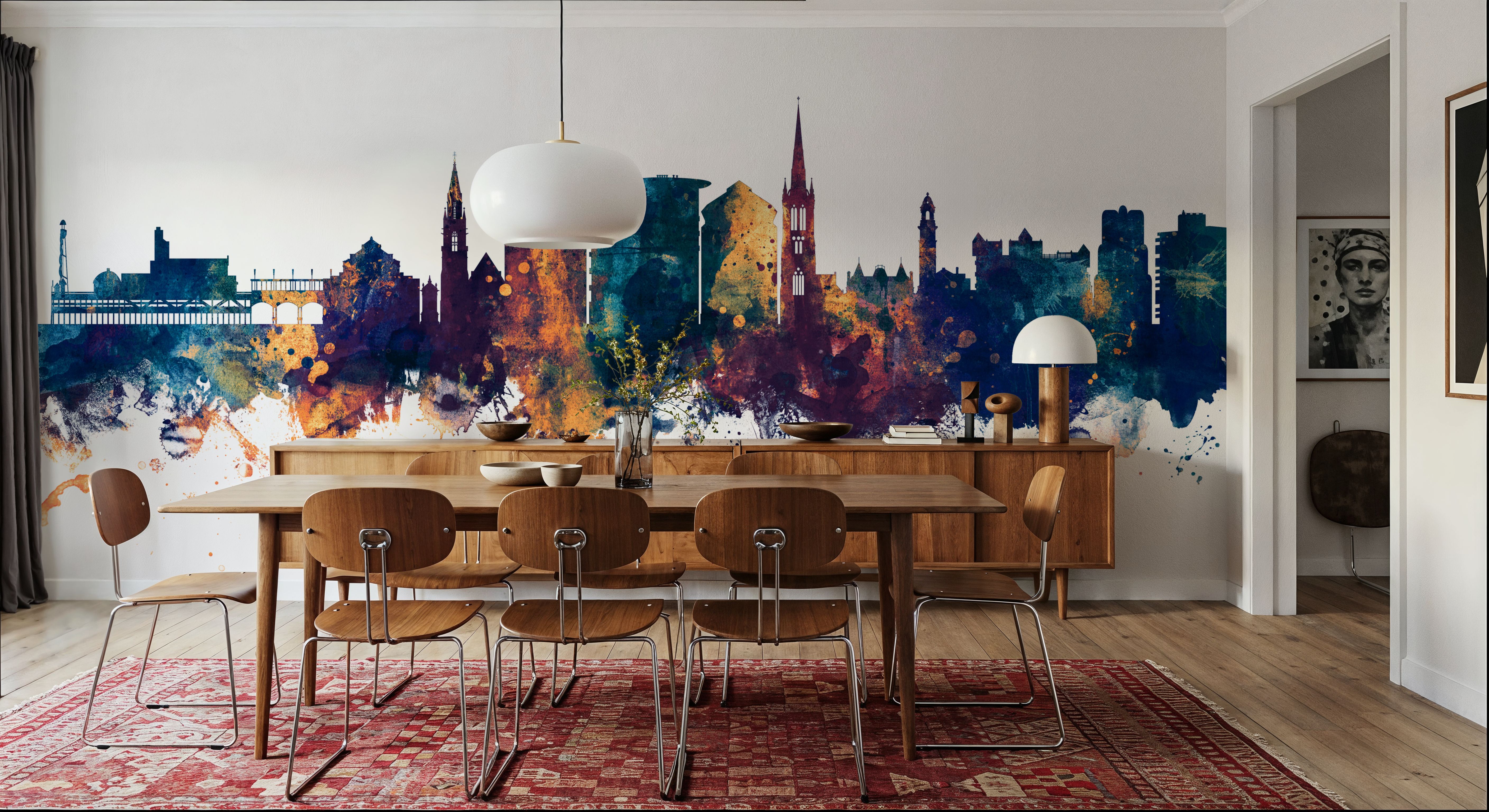 Bournemouth England Skyline Blue & Bronze