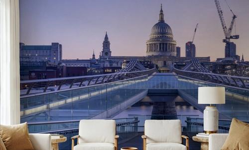 Millennium Bridge and Saint Paul´s Cathedral