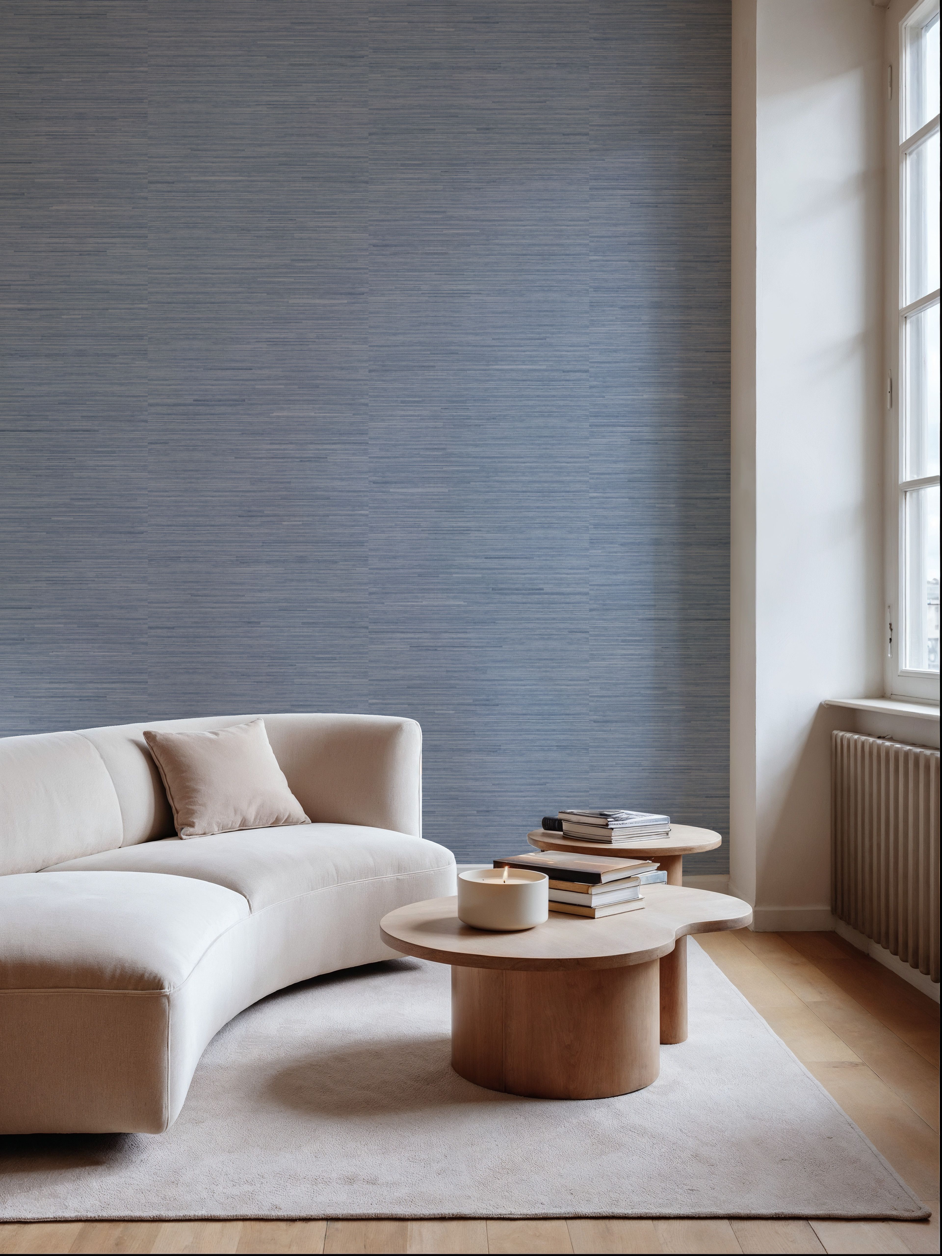 Faux Grasscloth with Visible Seams, Sky, Tapetes
