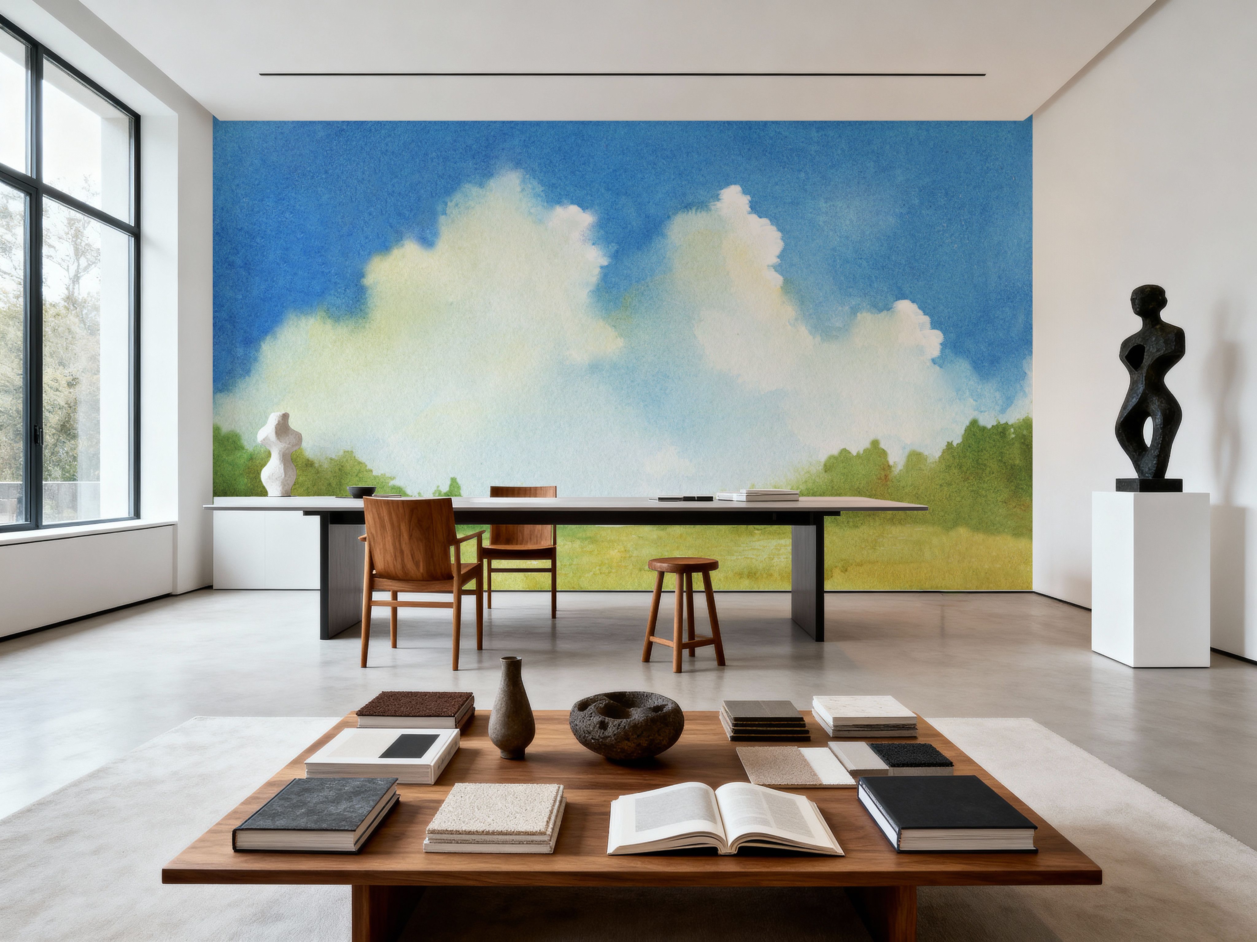 Cloudy Landscape Painting