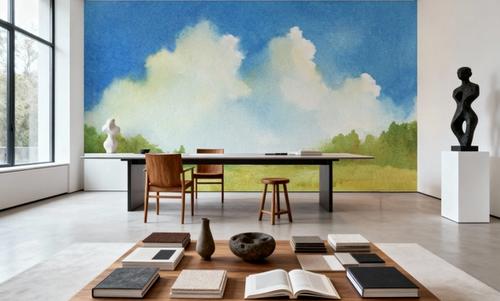 Cloudy Landscape Painting