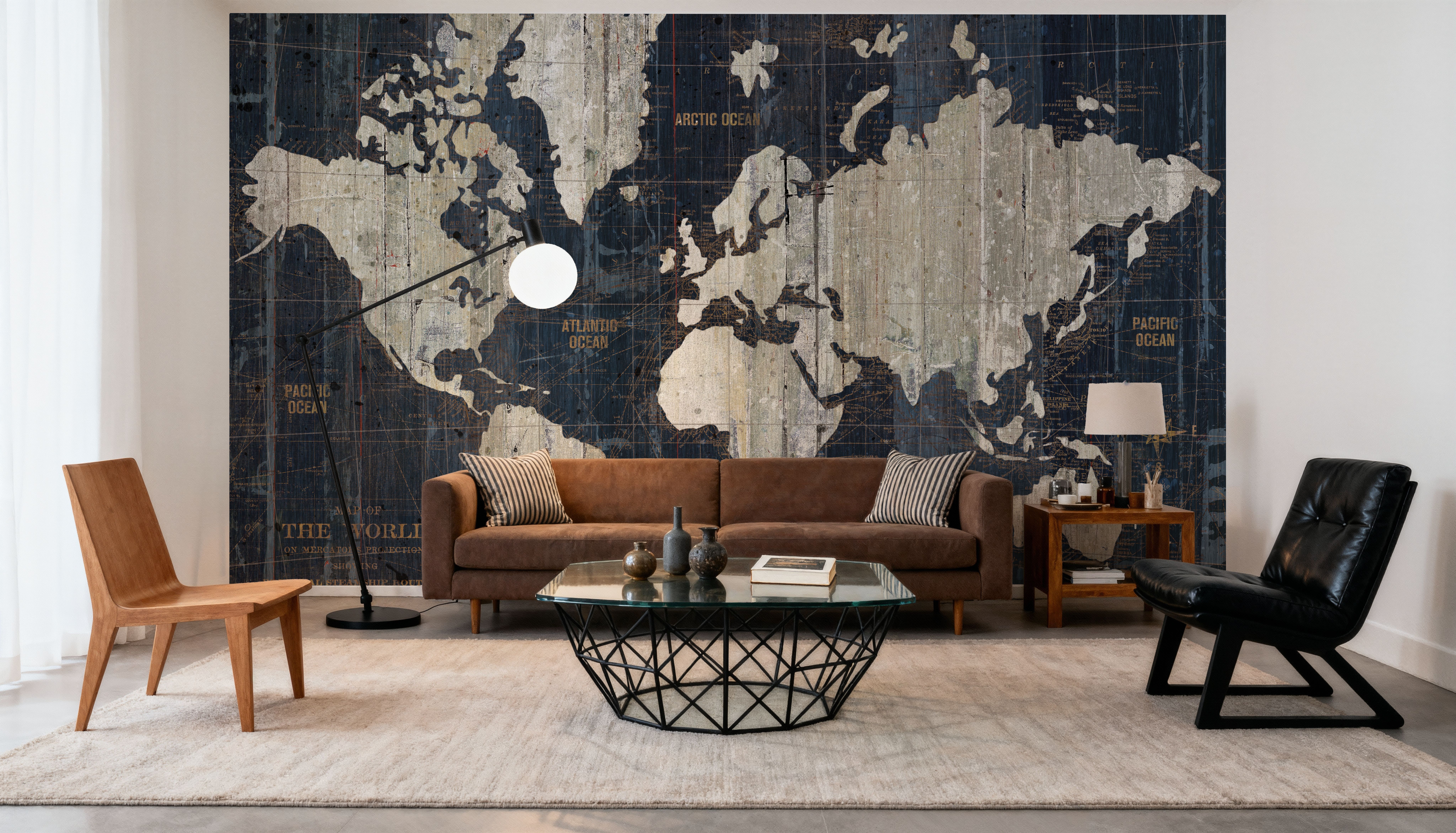 Old World Map Blue v2