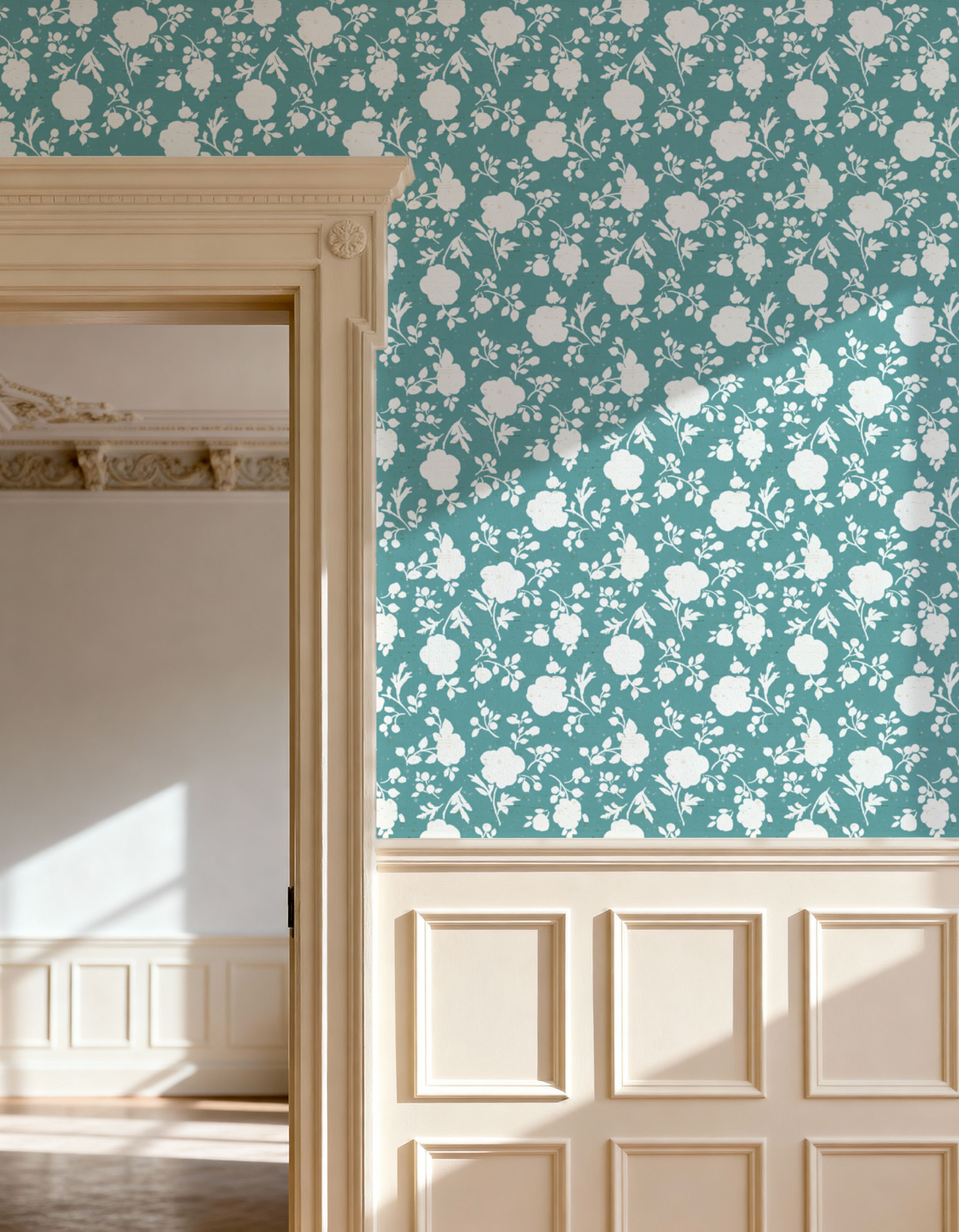 Country Flowery Turqouise