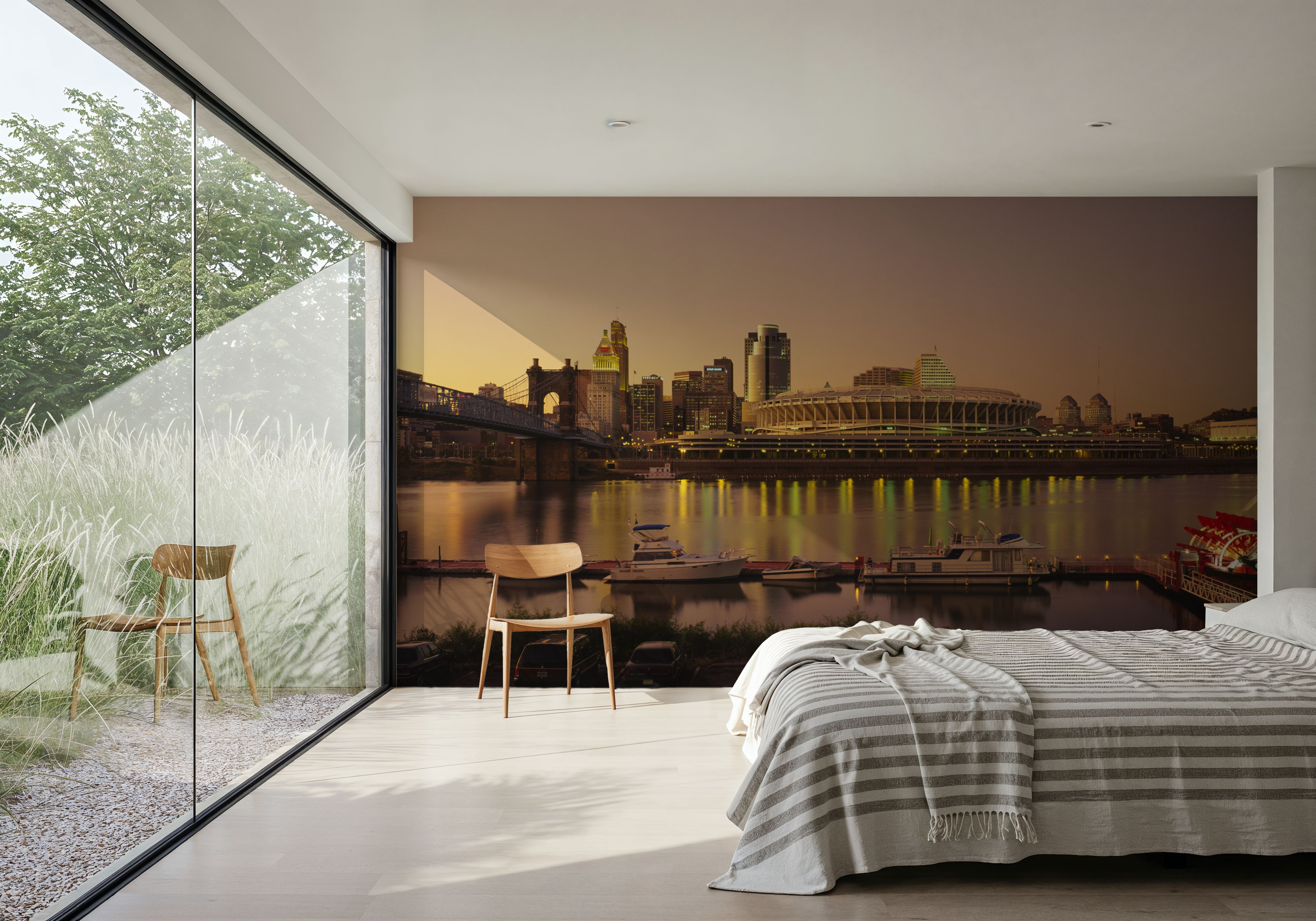 Riverfront Sunset Panorama