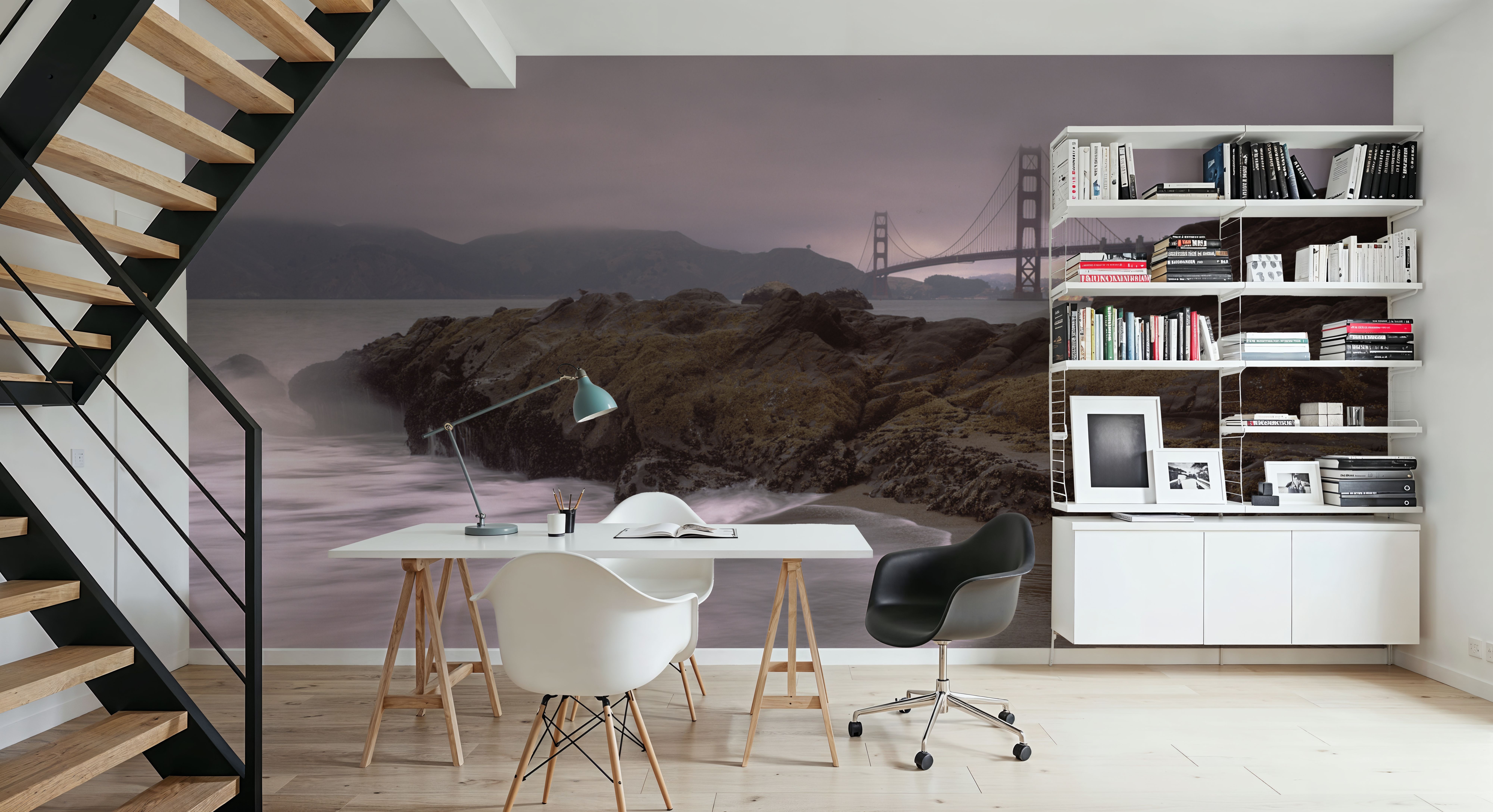 Misty Harbor Bridge, Papier peint