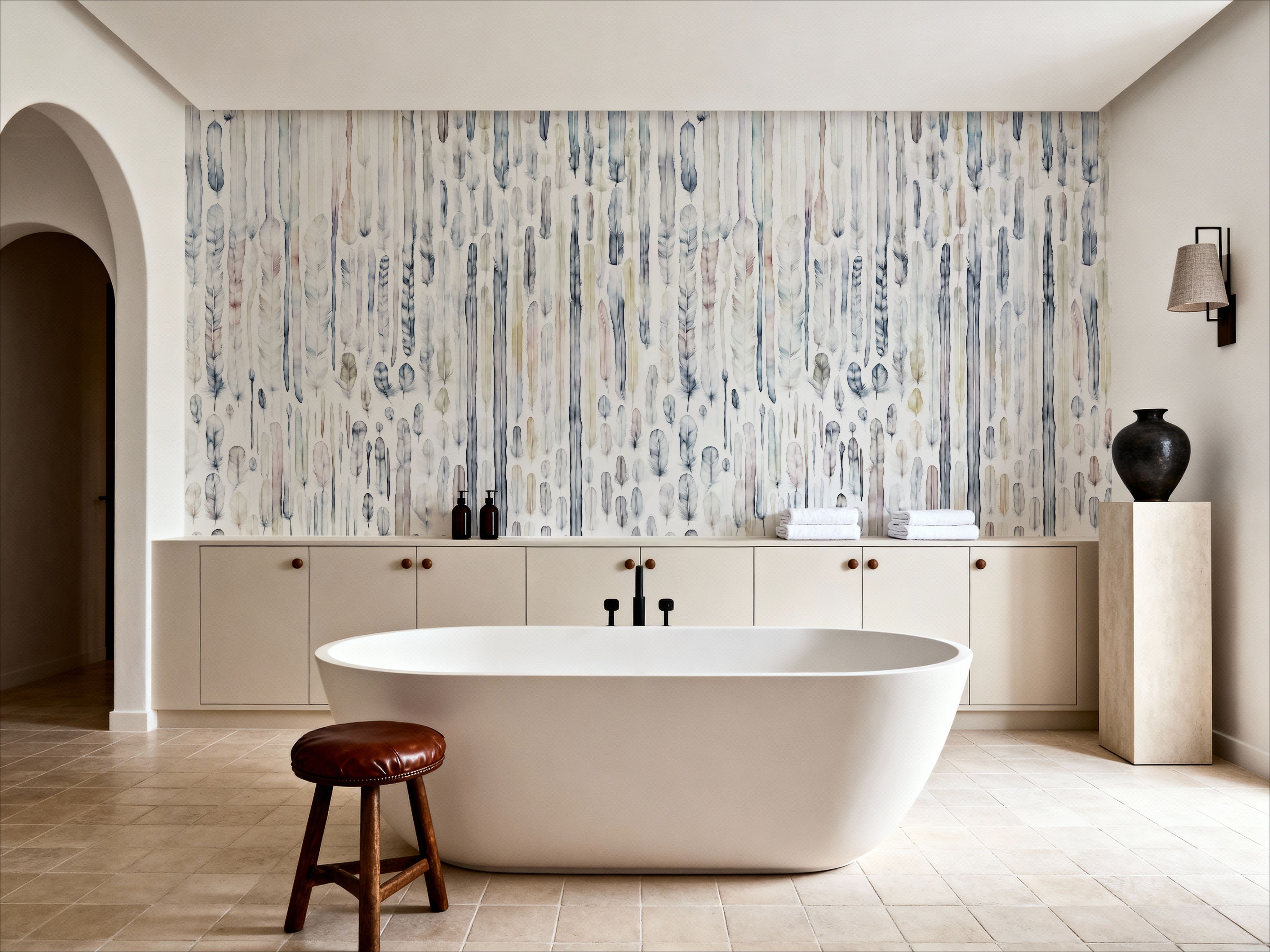 Feather Wall Blue