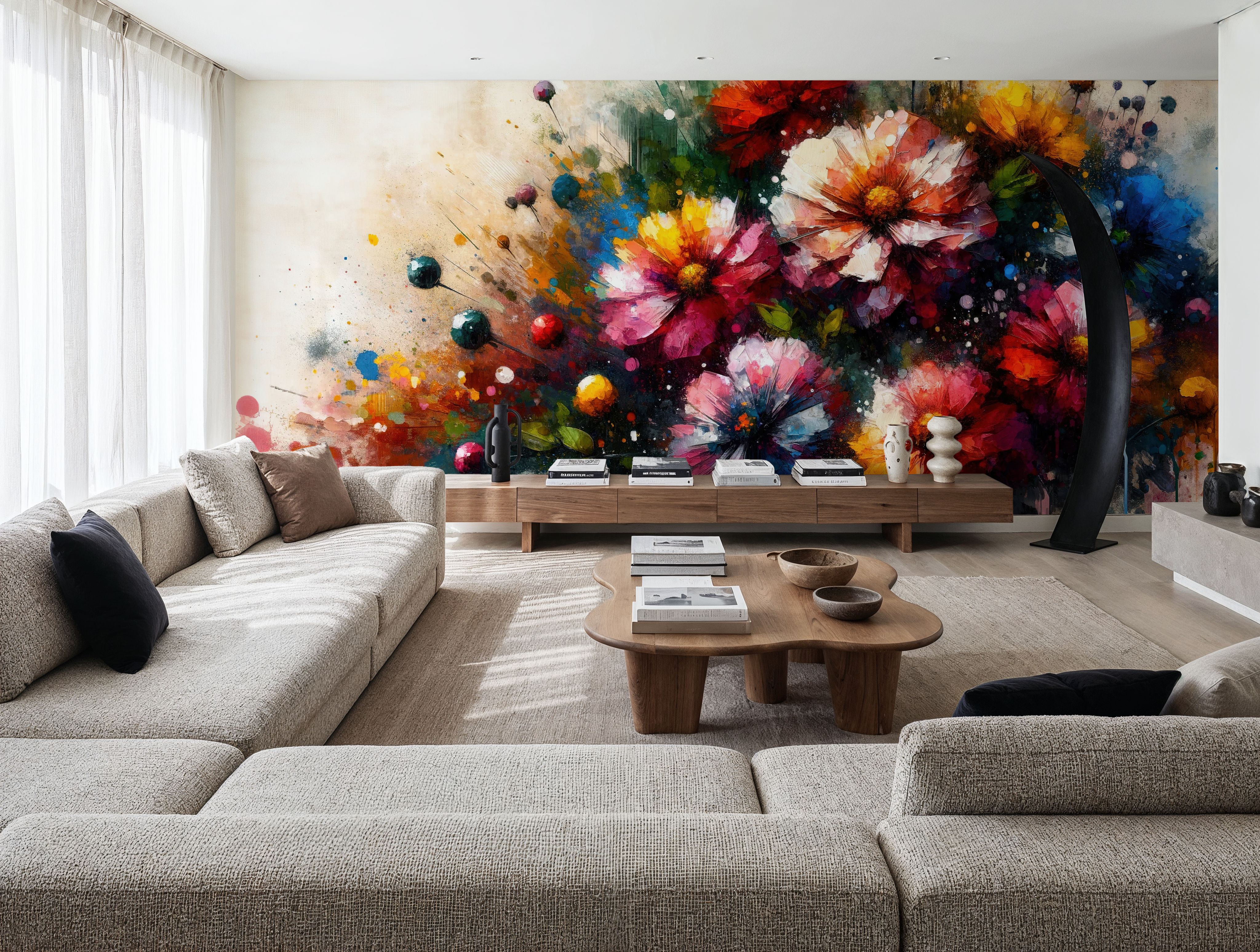 Watercolor Colorful Garden