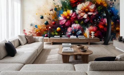 Watercolor Colorful Garden