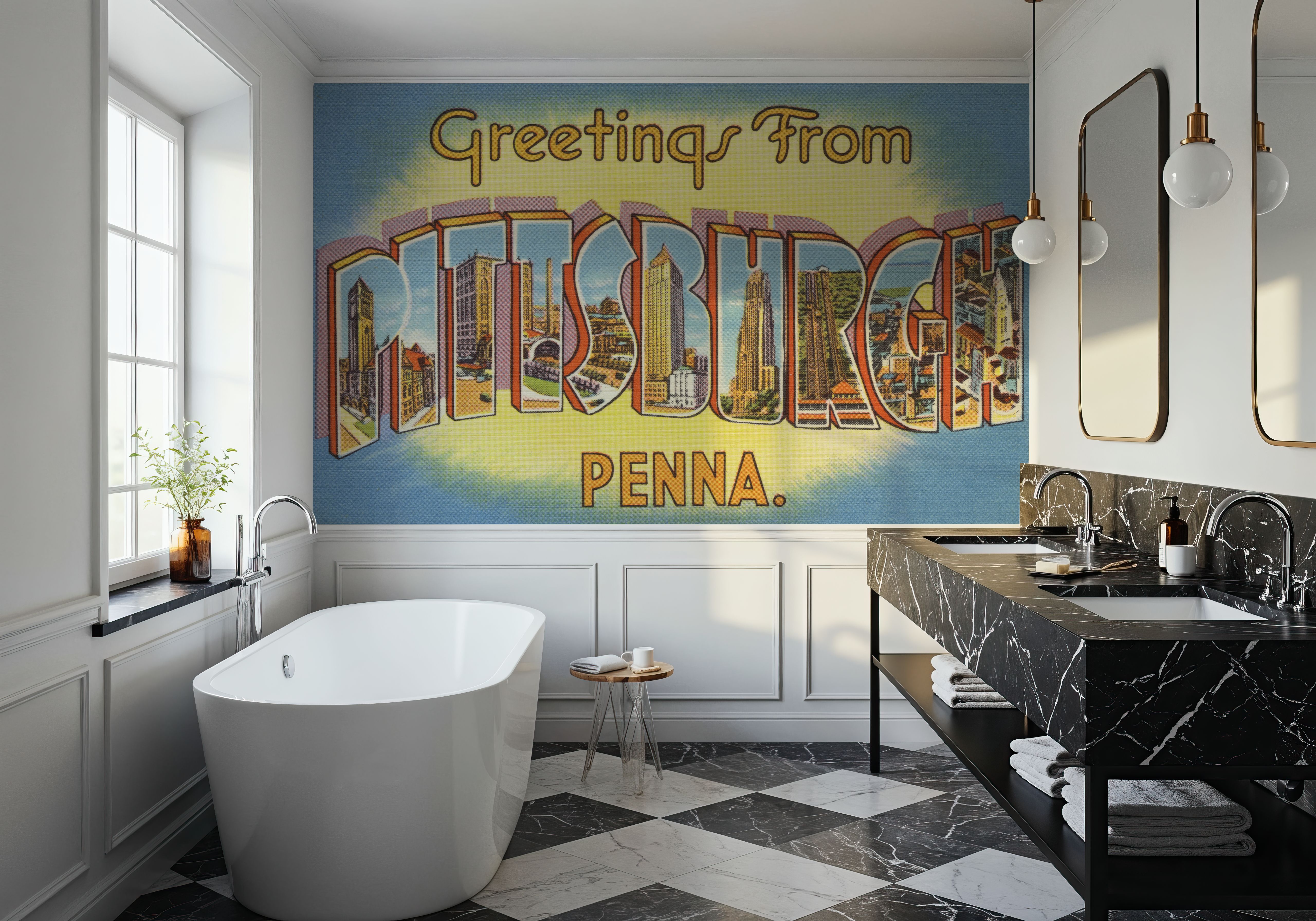 Greetings from Pittsburgh - Screenprint Postcard