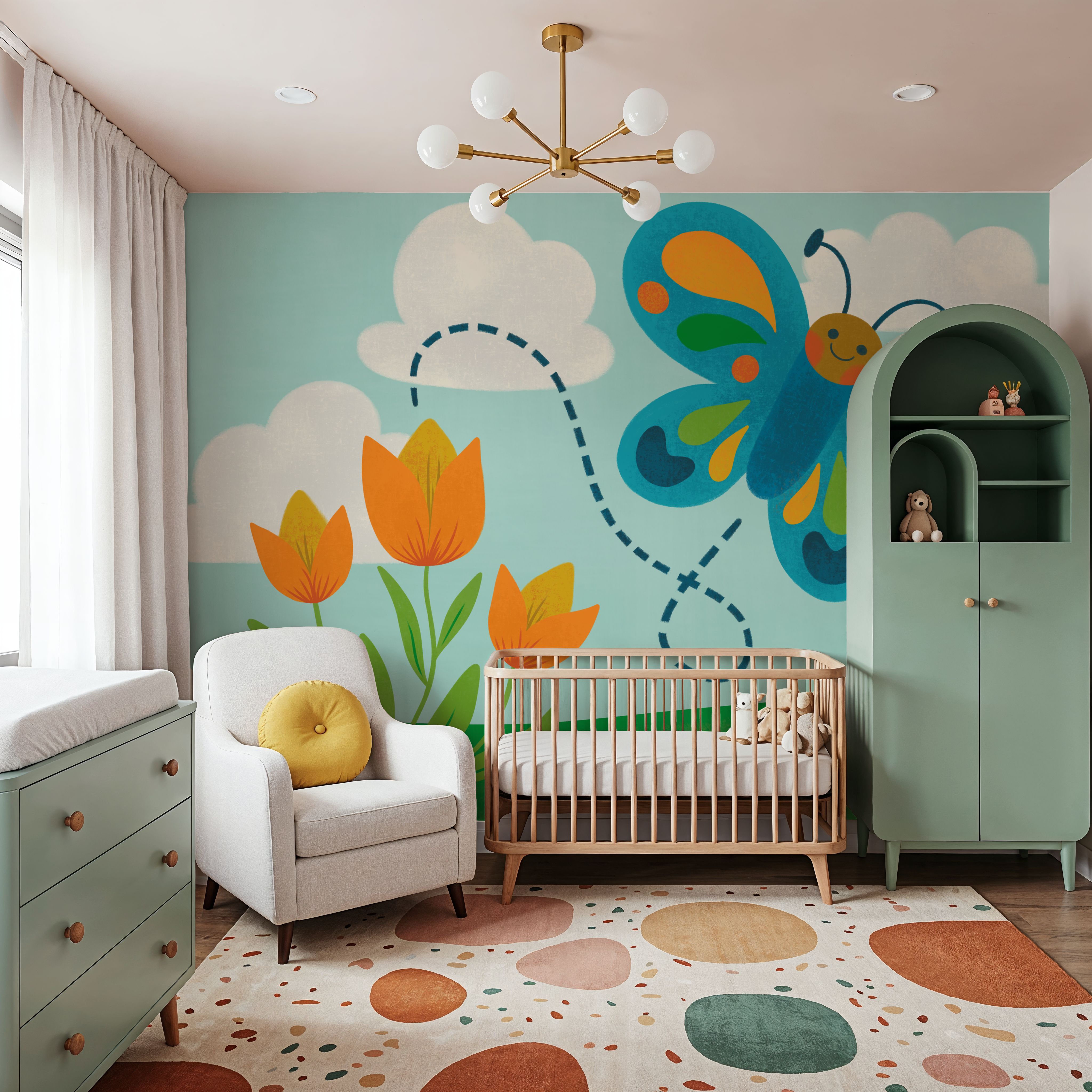 Retro Spring Butterfly