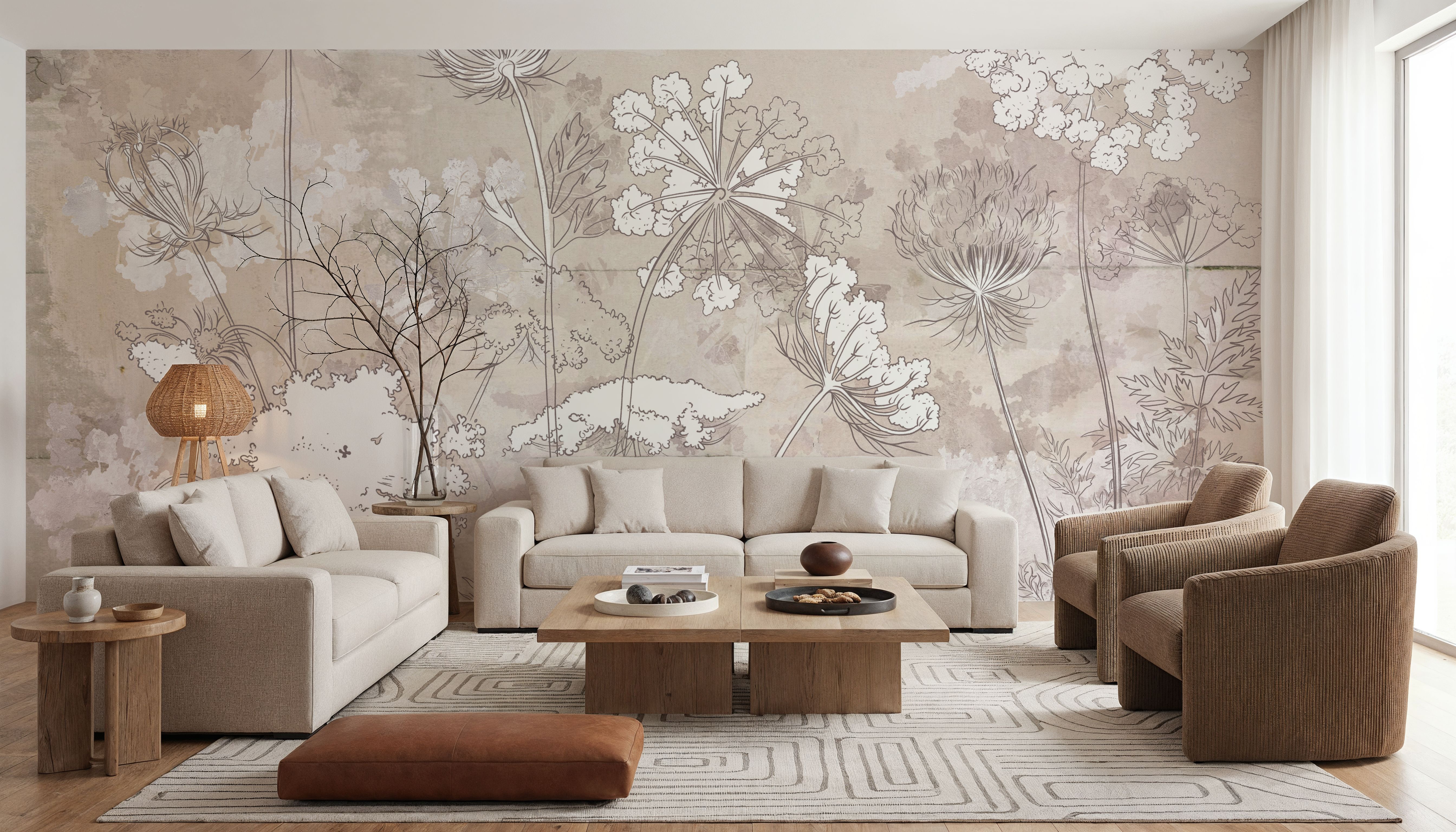 Wildflower Fresco, Wallpaper