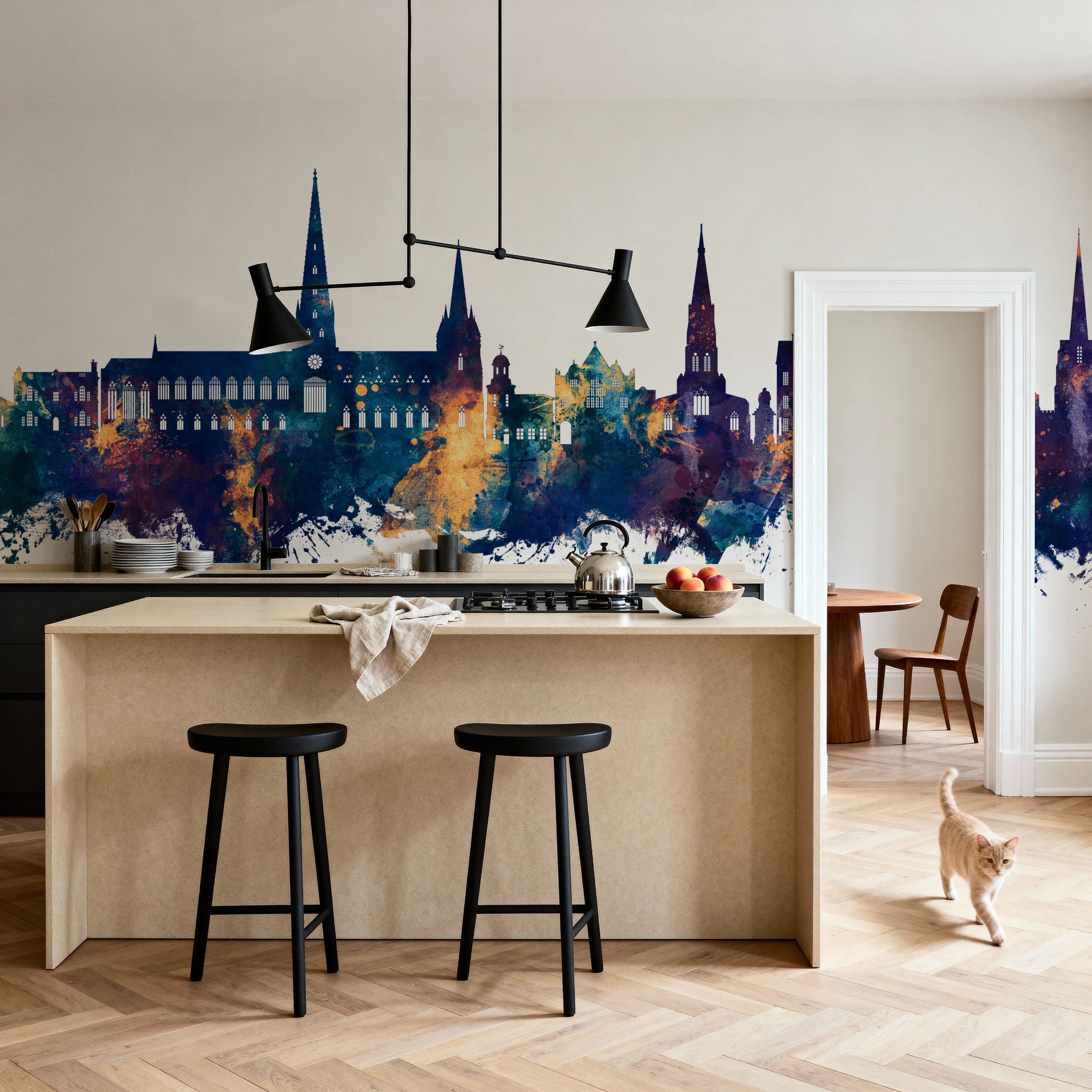 Lichfield England Skyline Blue & Bronze