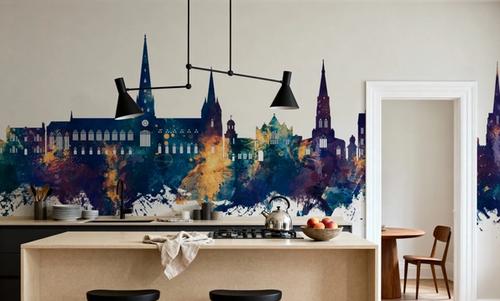 Lichfield England Skyline Blue & Bronze