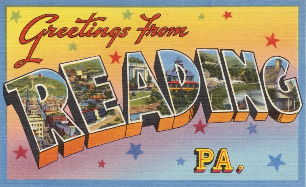 Greetings from Reading - Screenprint Postcard