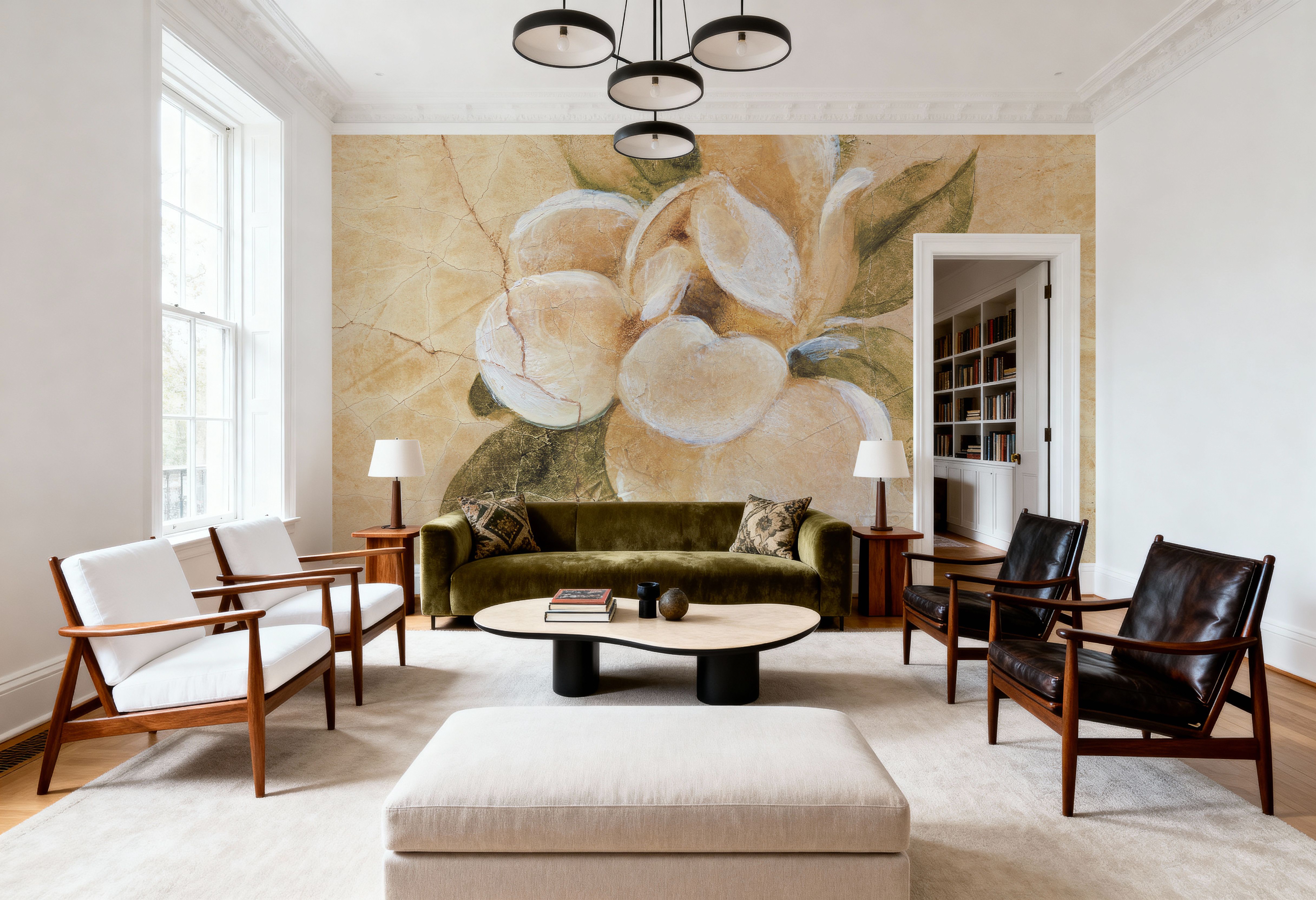Magnolia on Cracked Linen