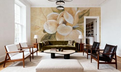 Magnolia on Cracked Linen