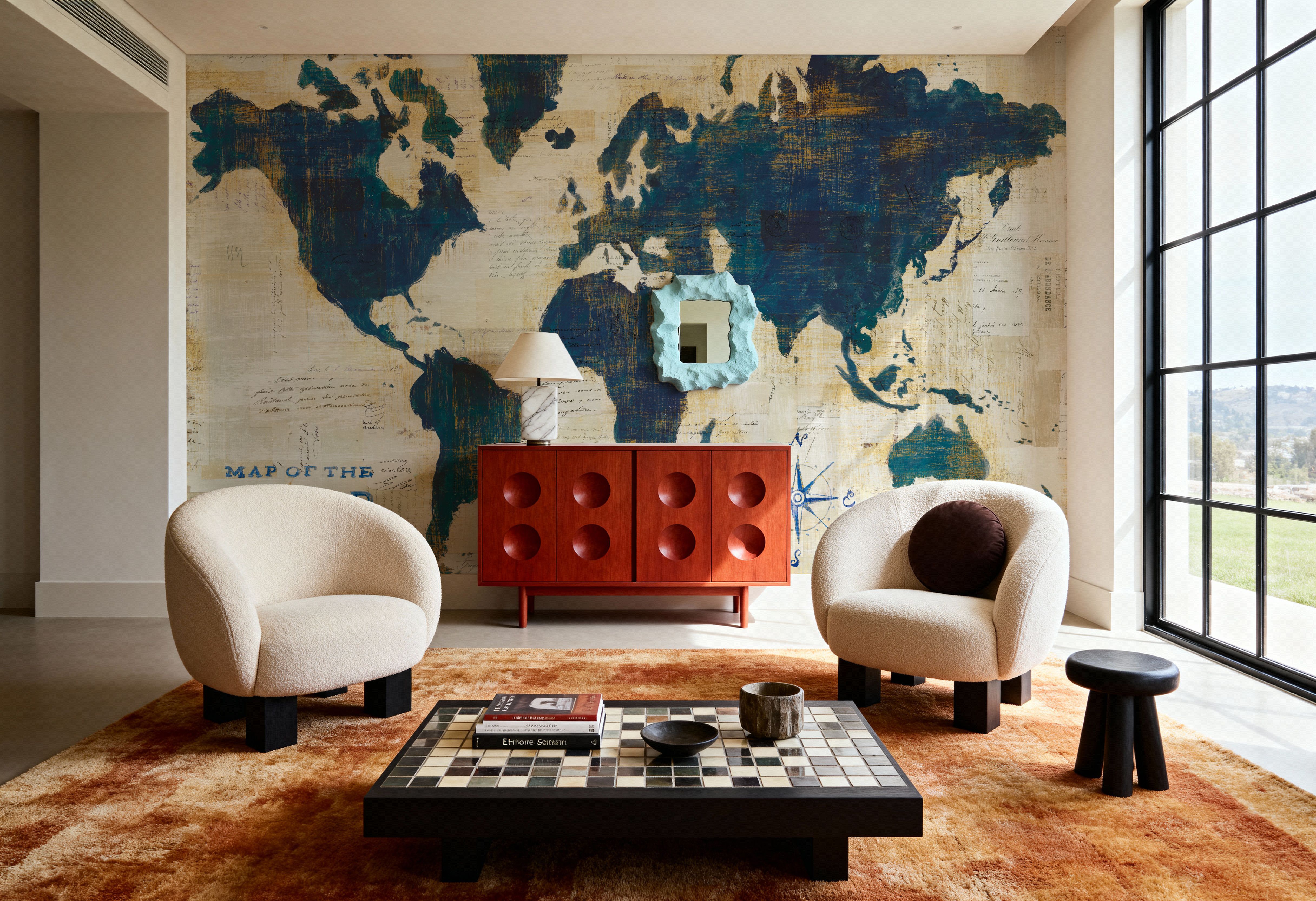 World Map Collage, Papel de parede