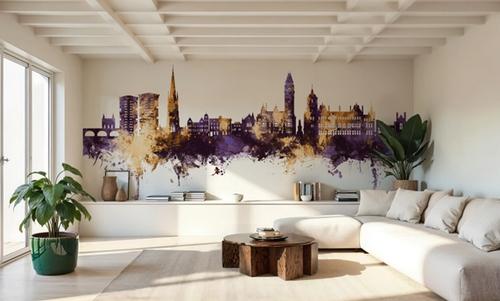 Wakefield England Skyline Purple & Gold