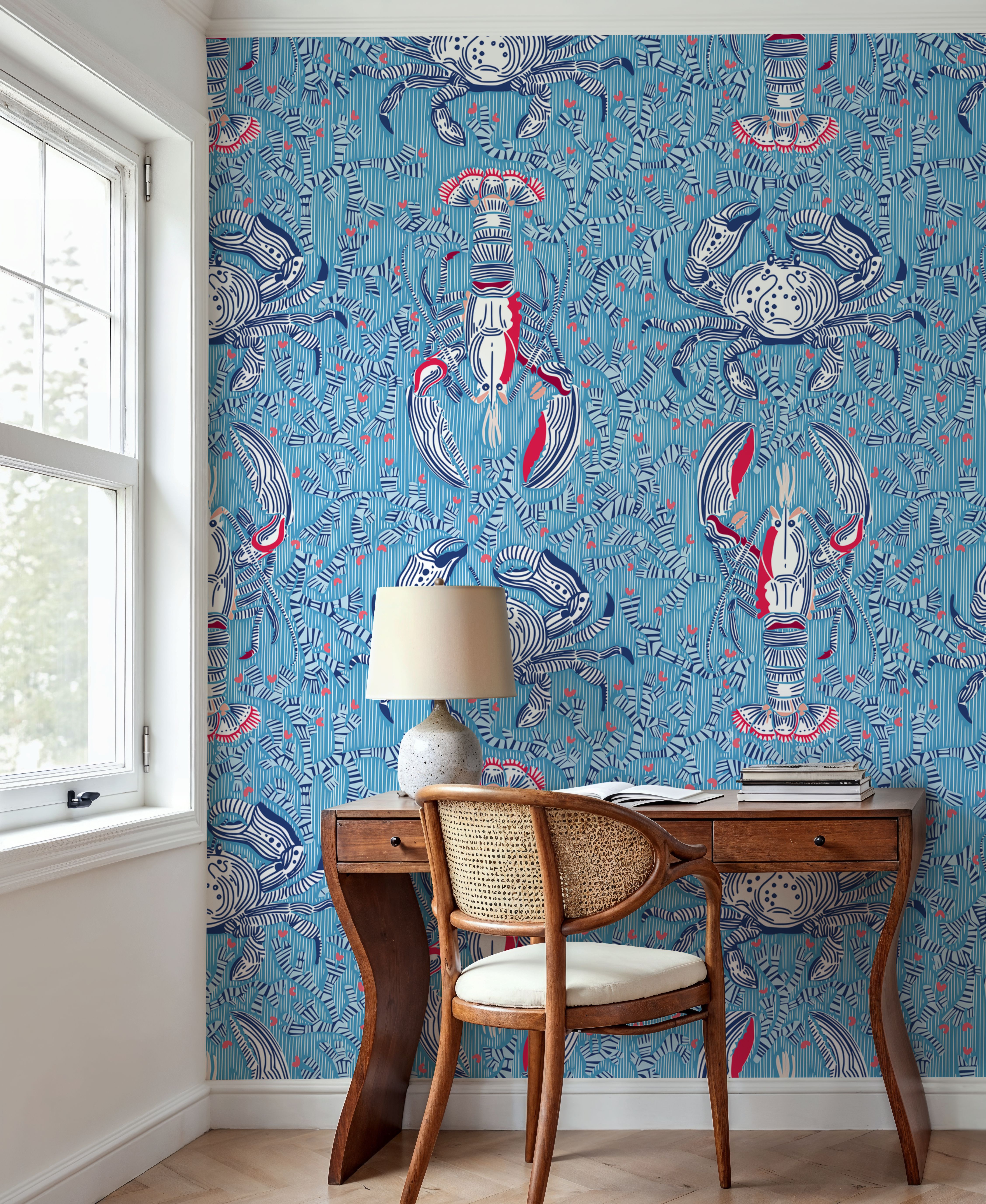 Lobster and Crab Coastal Nostalgia, Blue