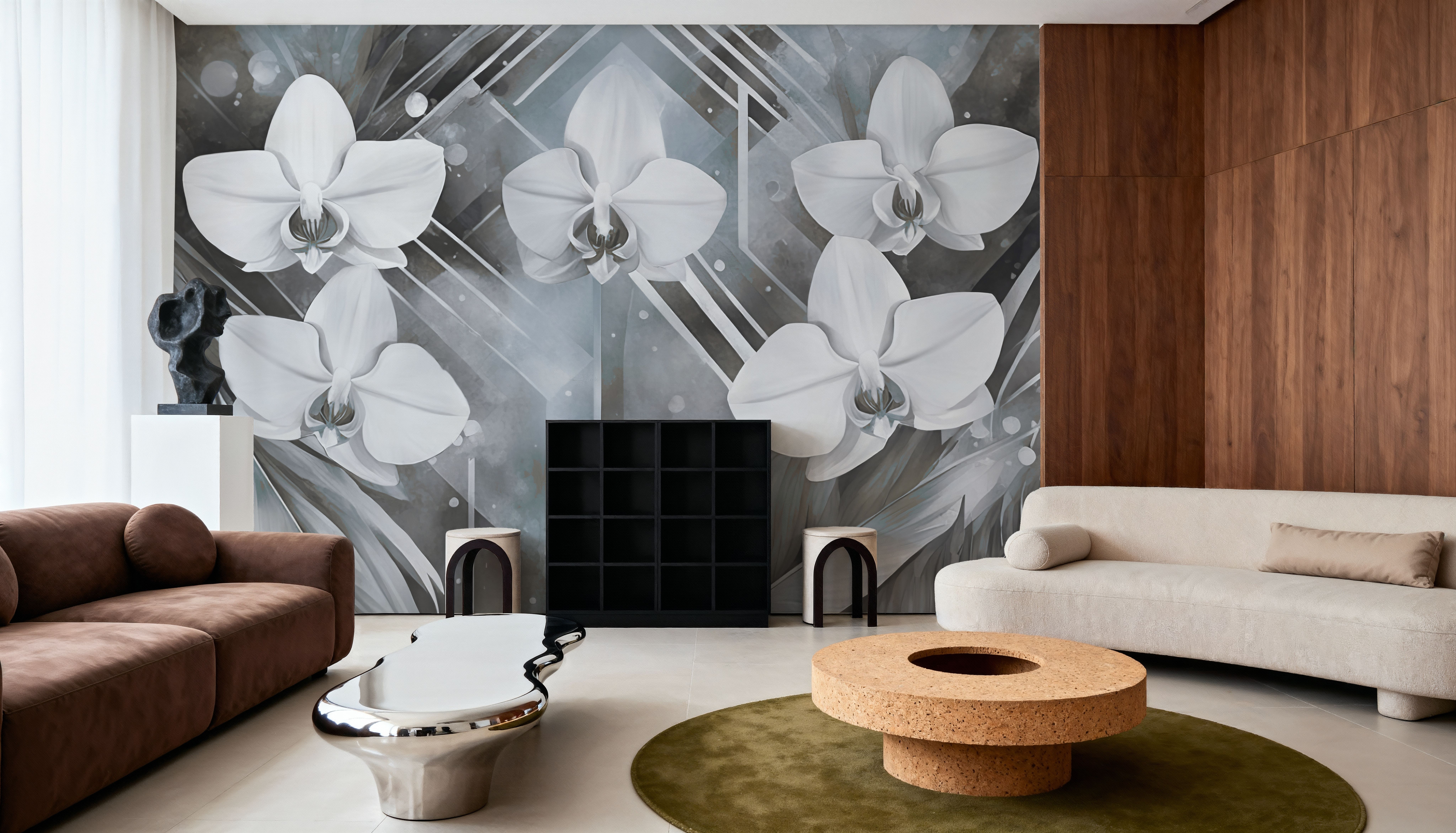 Geometry and Orchids Blue