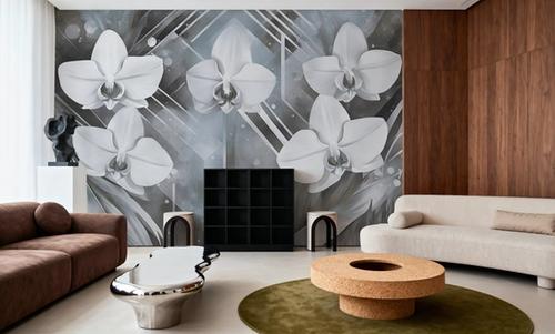 Geometry and Orchids Blue