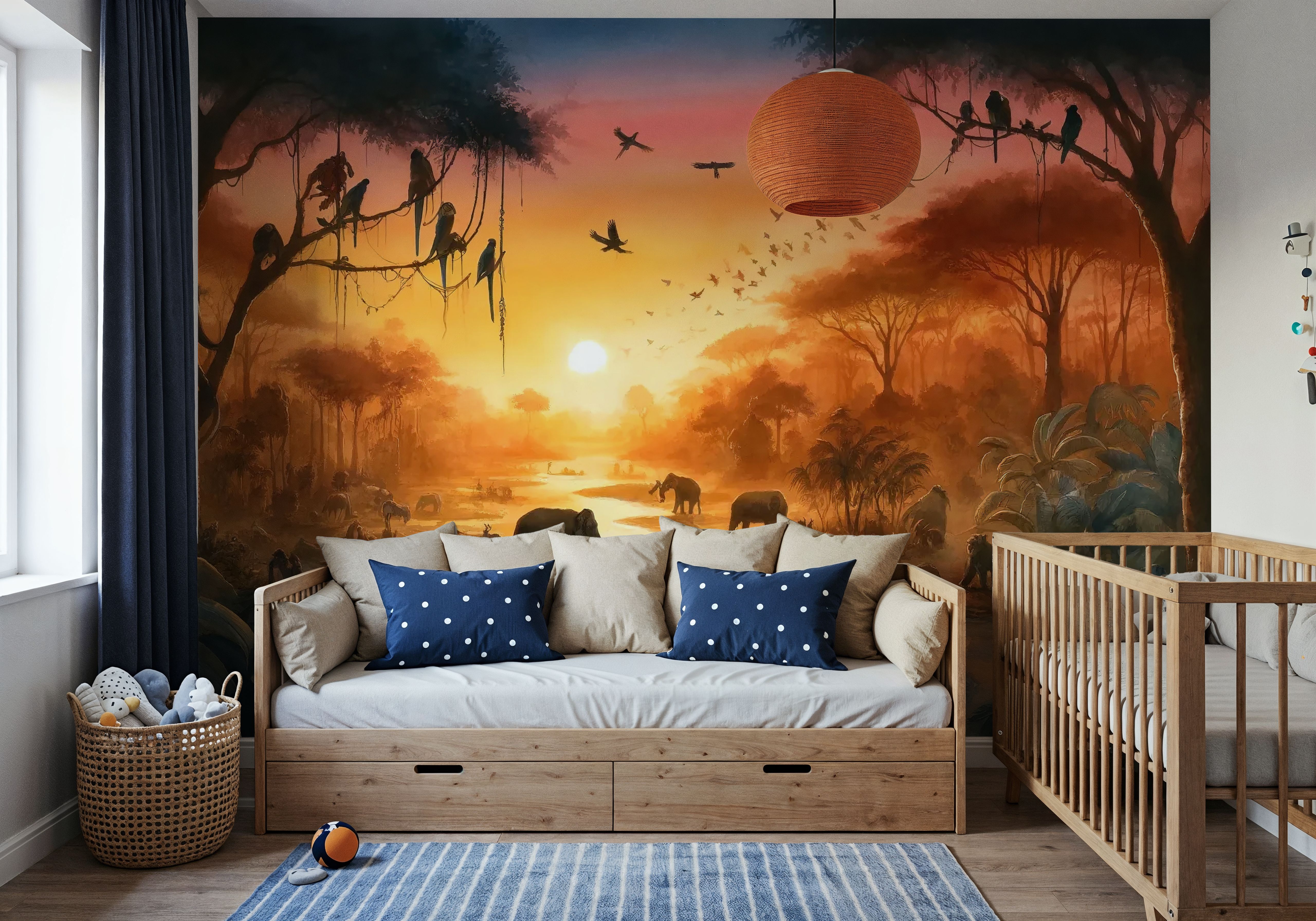 Twilight Serenity in the Jungle Abode, Wallpaper